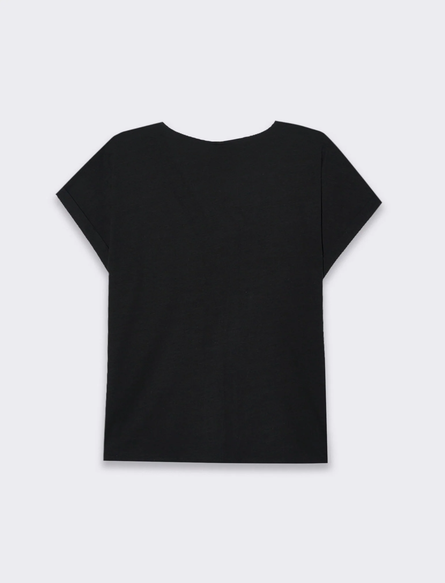 T-shirt con passamaneria da donna - Nero - Image 2