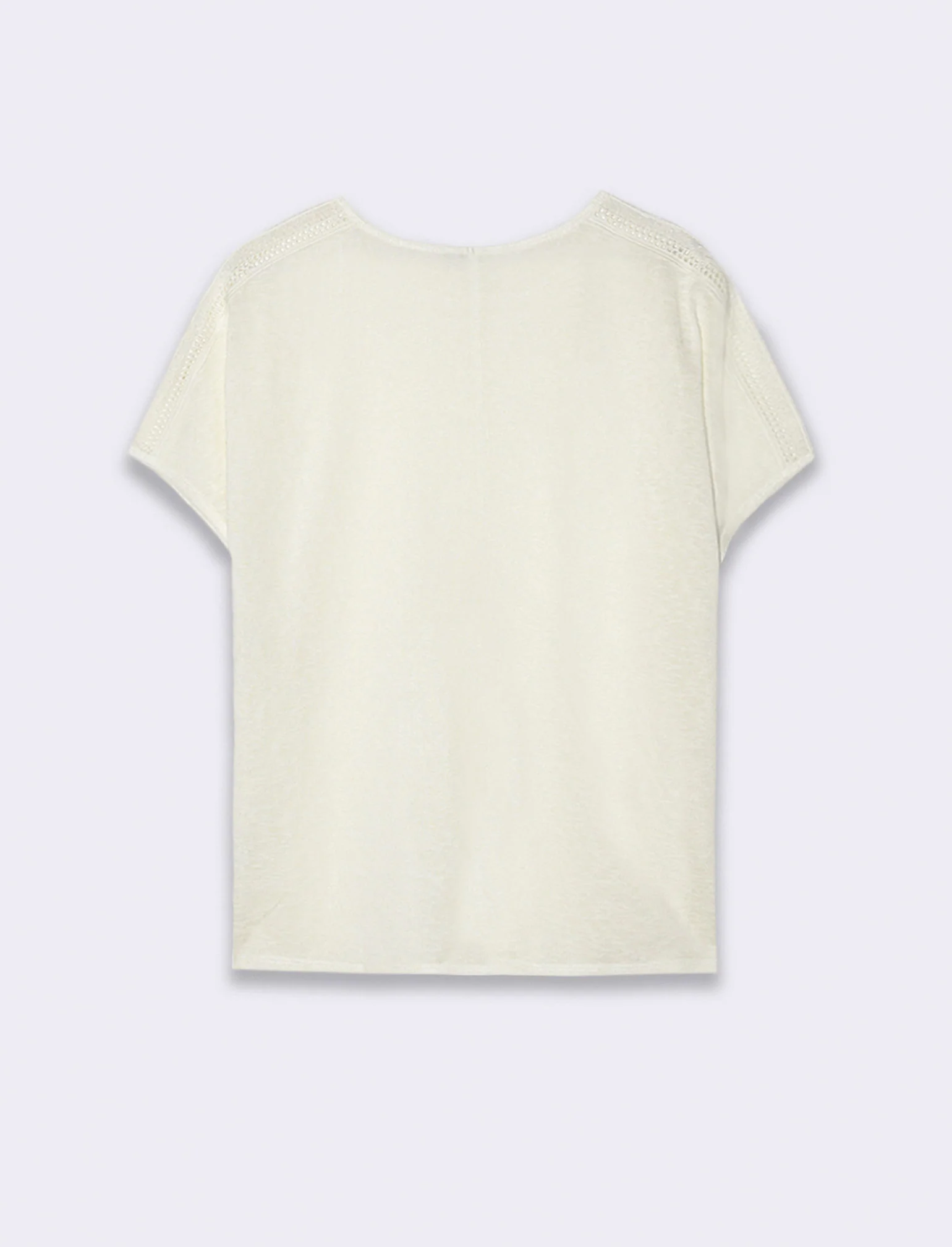 T-shirt con pizzo da donna - Avorio - Image 3