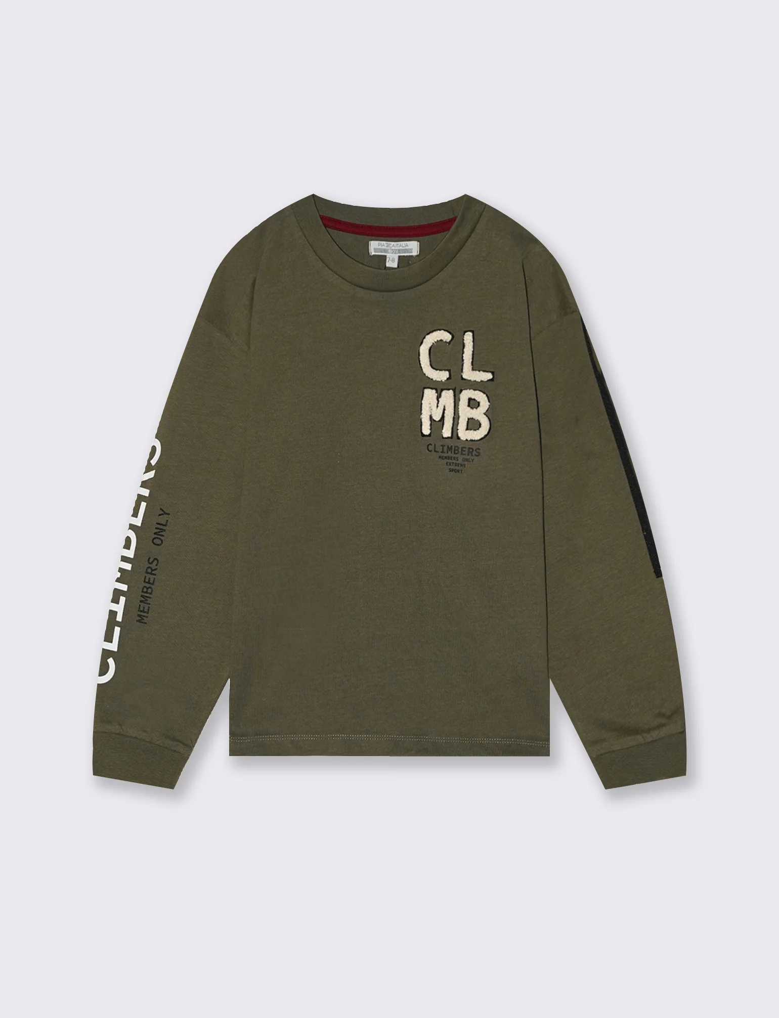 T-SHIRT CON POLSINO - Verde militare