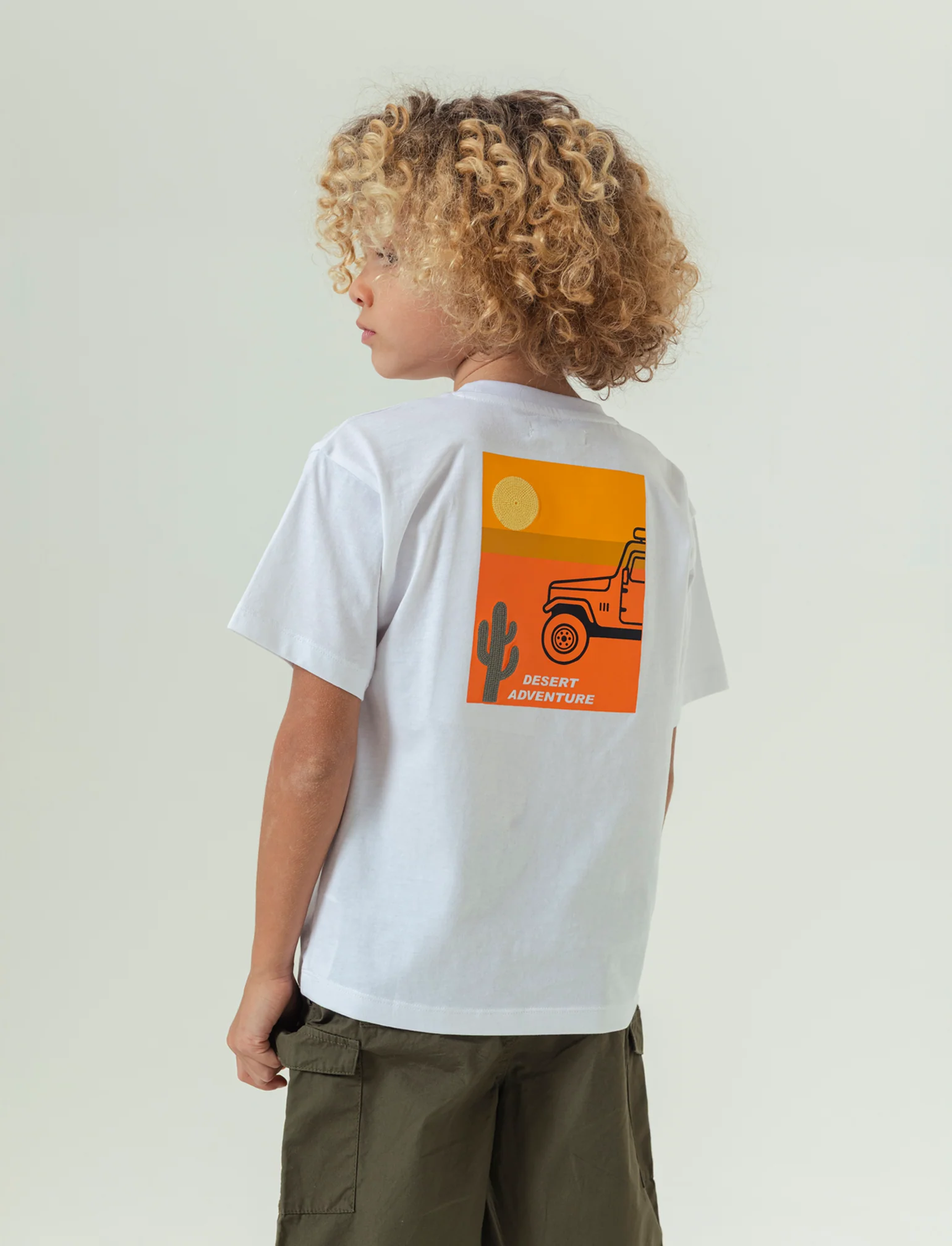 T-shirt con ricamo da bambino - Bianco - Image 2