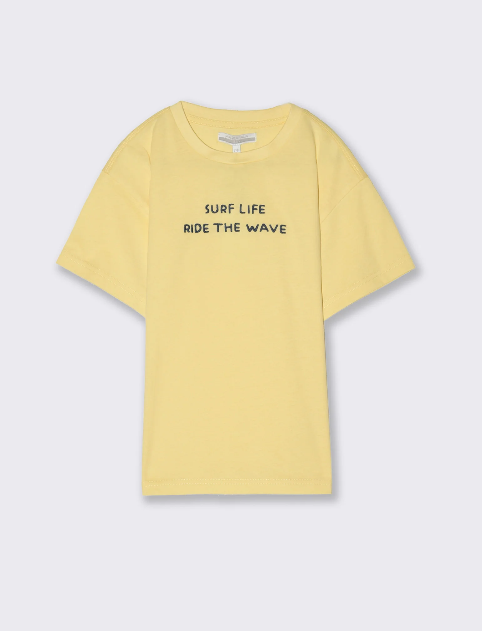 T-shirt con ricamo da bambino - Giallo - Image 3