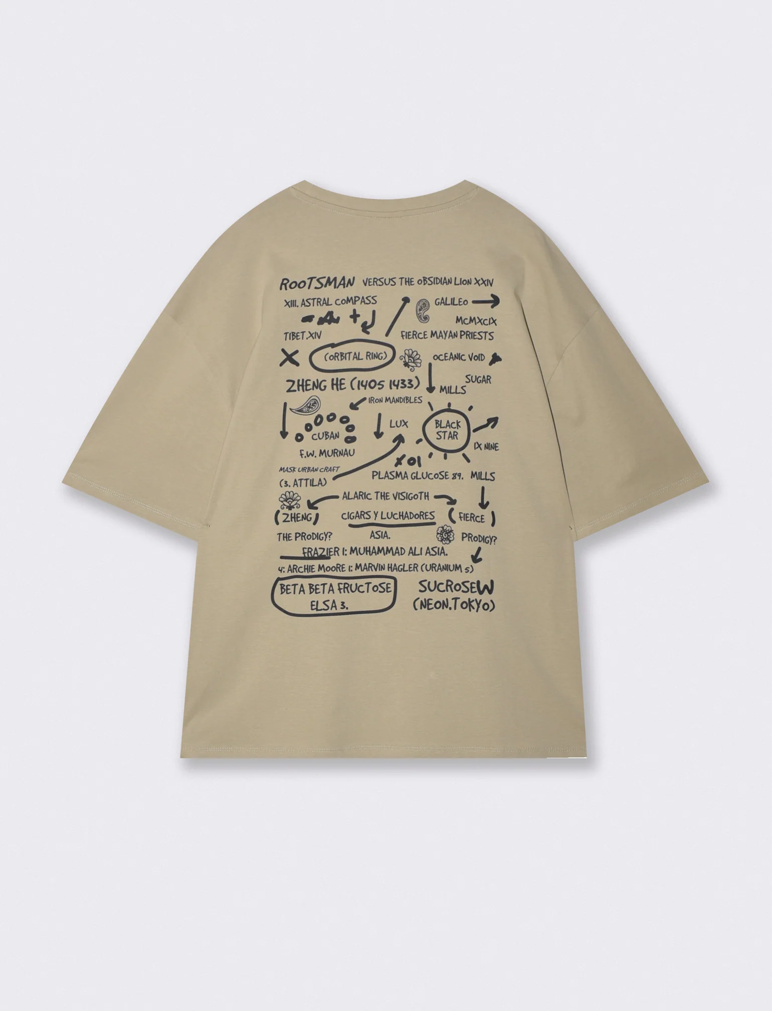 T-shirt con ricamo e stampa originale - Grigio stone - Image 5