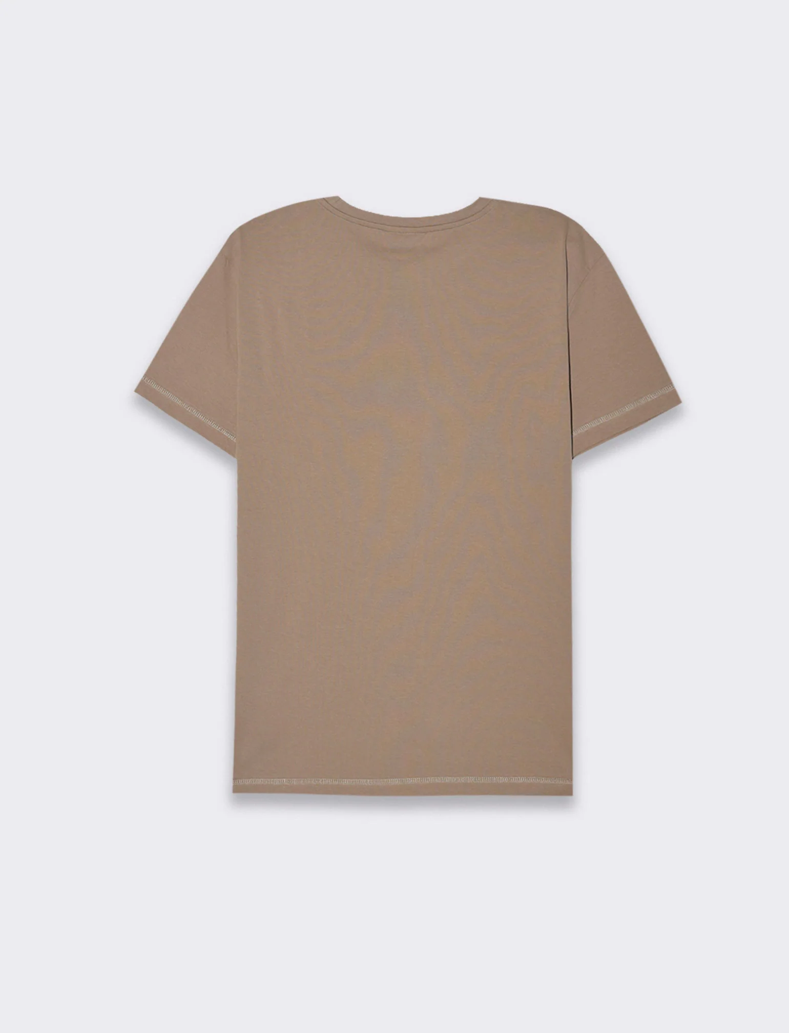 T-shirt con ricamo e taschino da uomo - Grigio tortora - Image 4