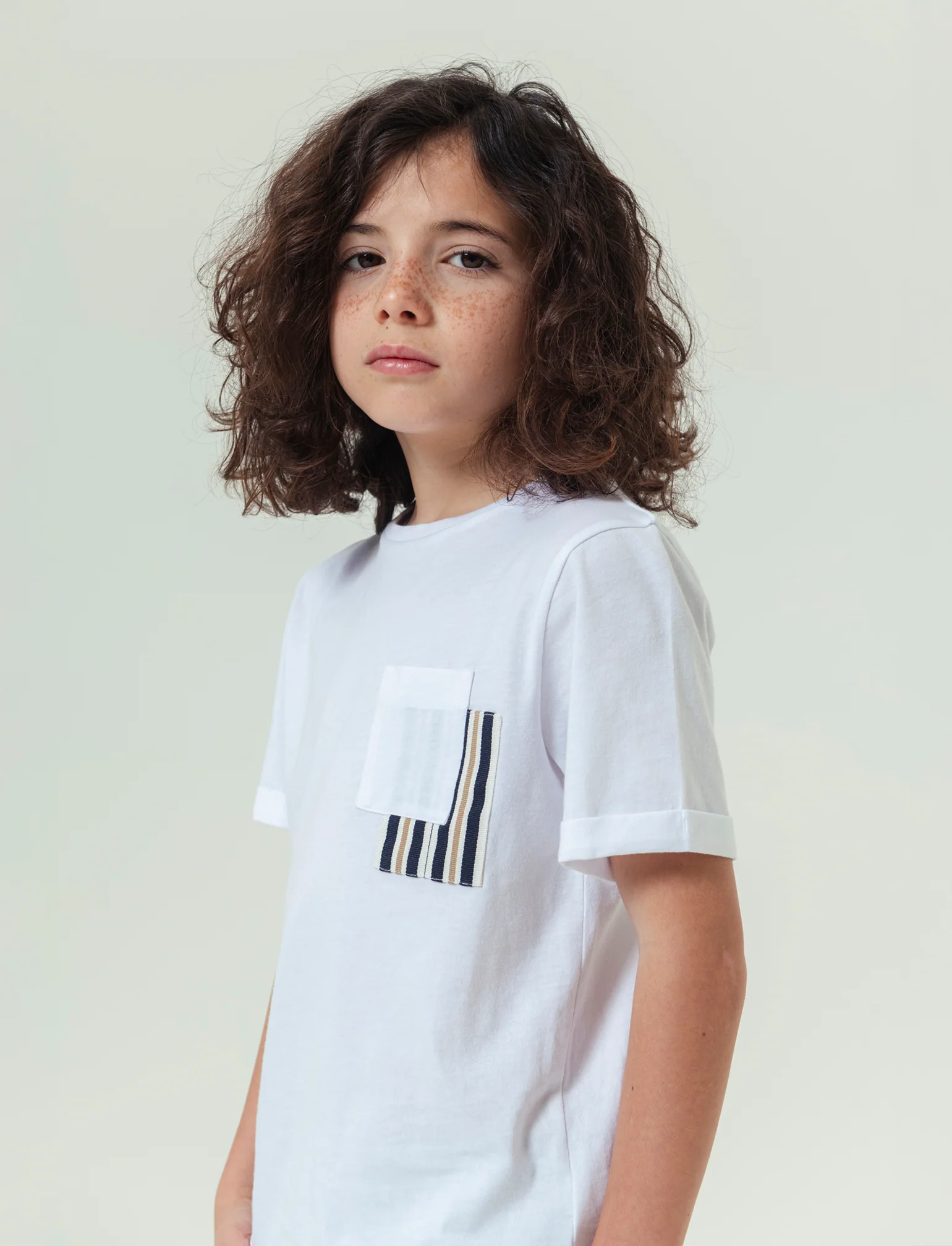 T shirt con risvolto da bambino - Bianco sporco - Image 2