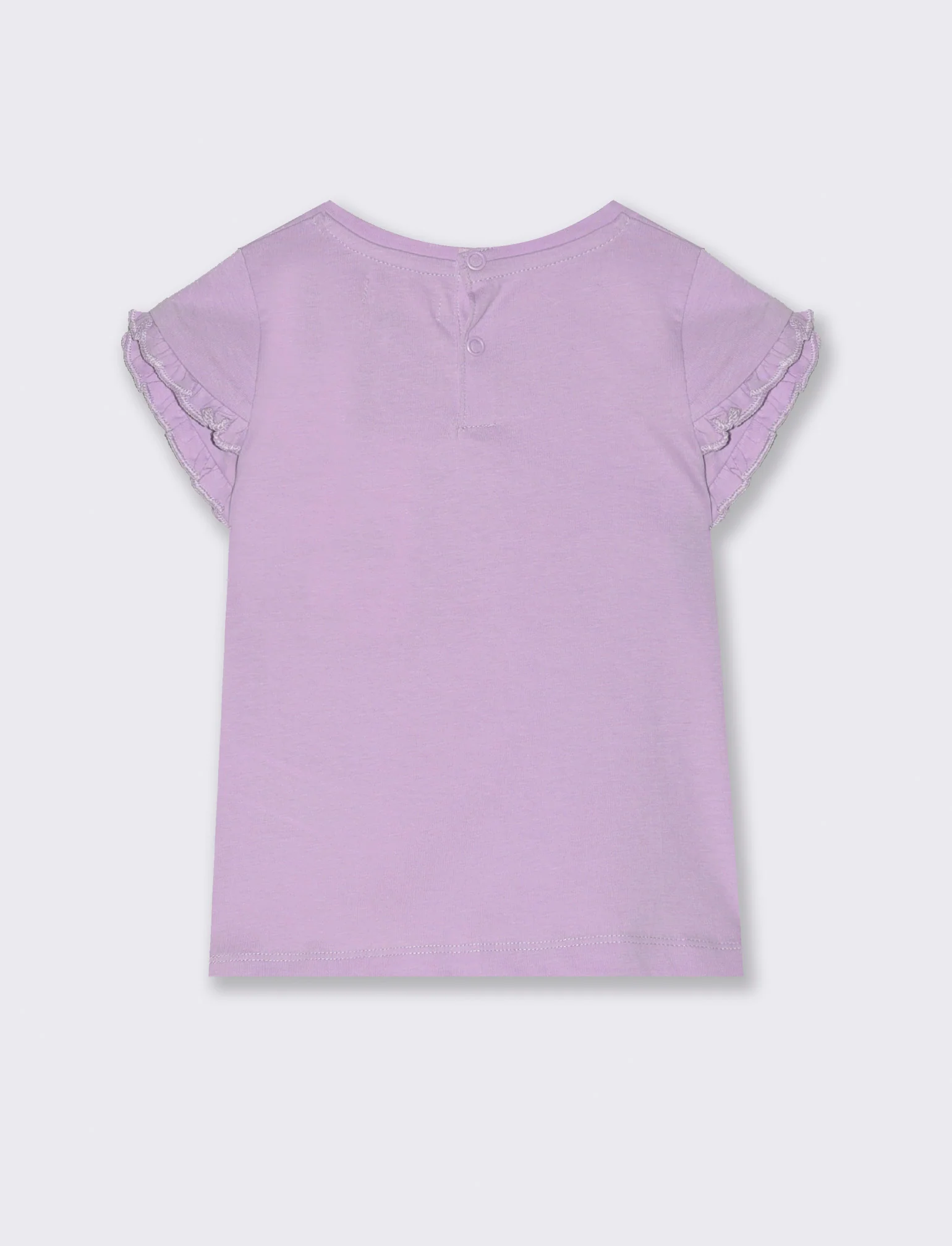 T-shirt con rouches alle maniche da neonata - Lilla - Image 2