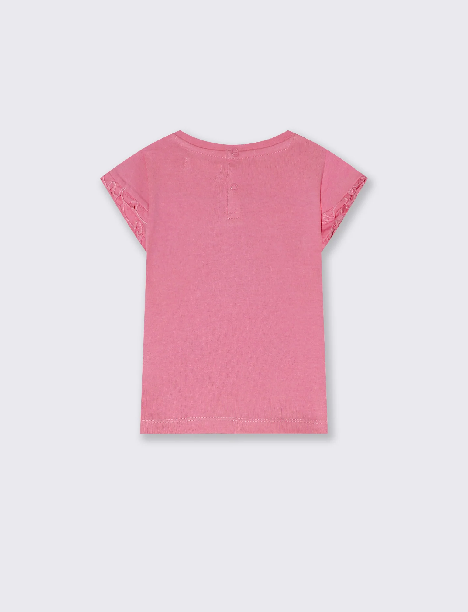 T shirt con rouches alle maniche. - Rosa big bubble - Image 2