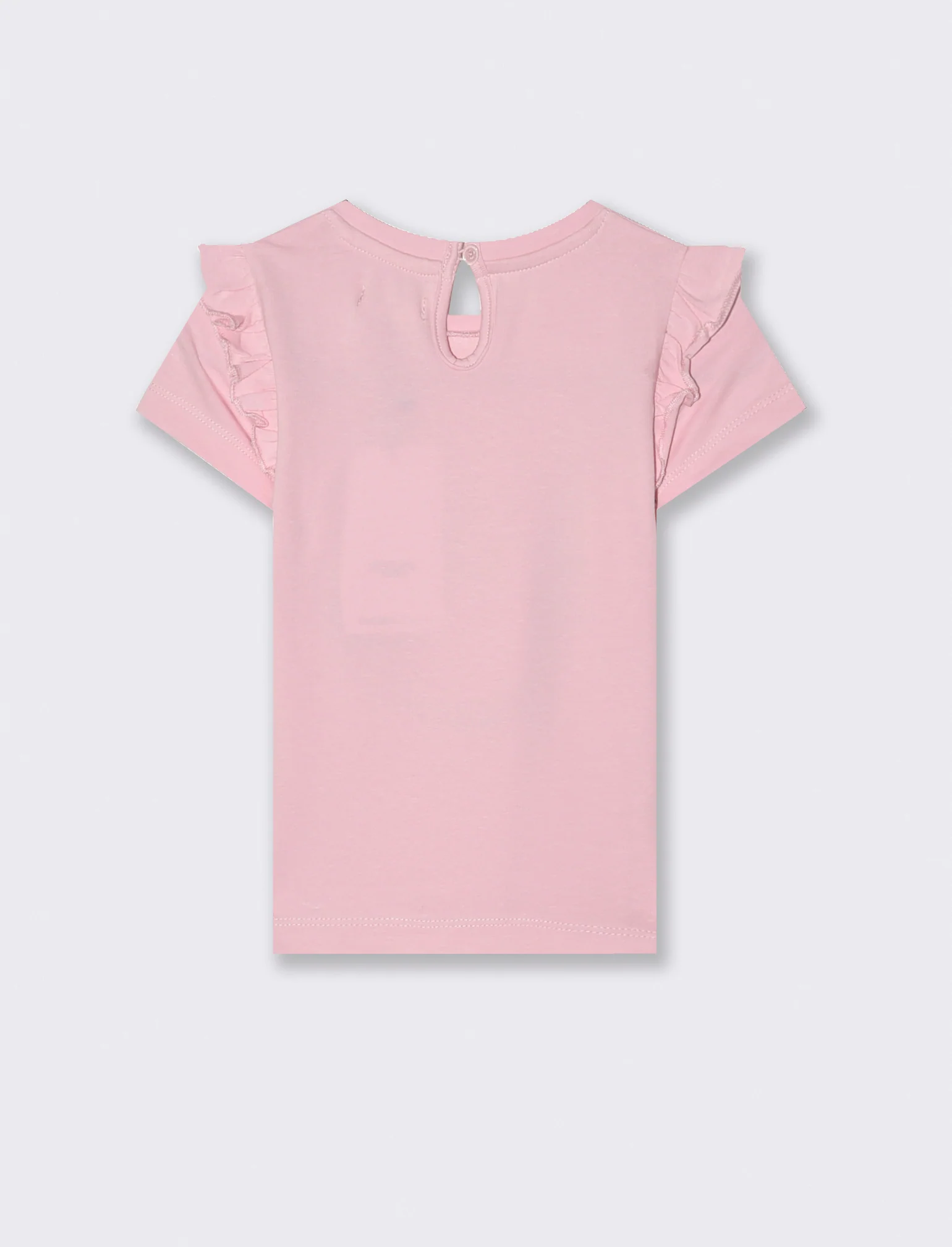 T-shirt con rouches alle spalle da neonata - Rosa - Image 2