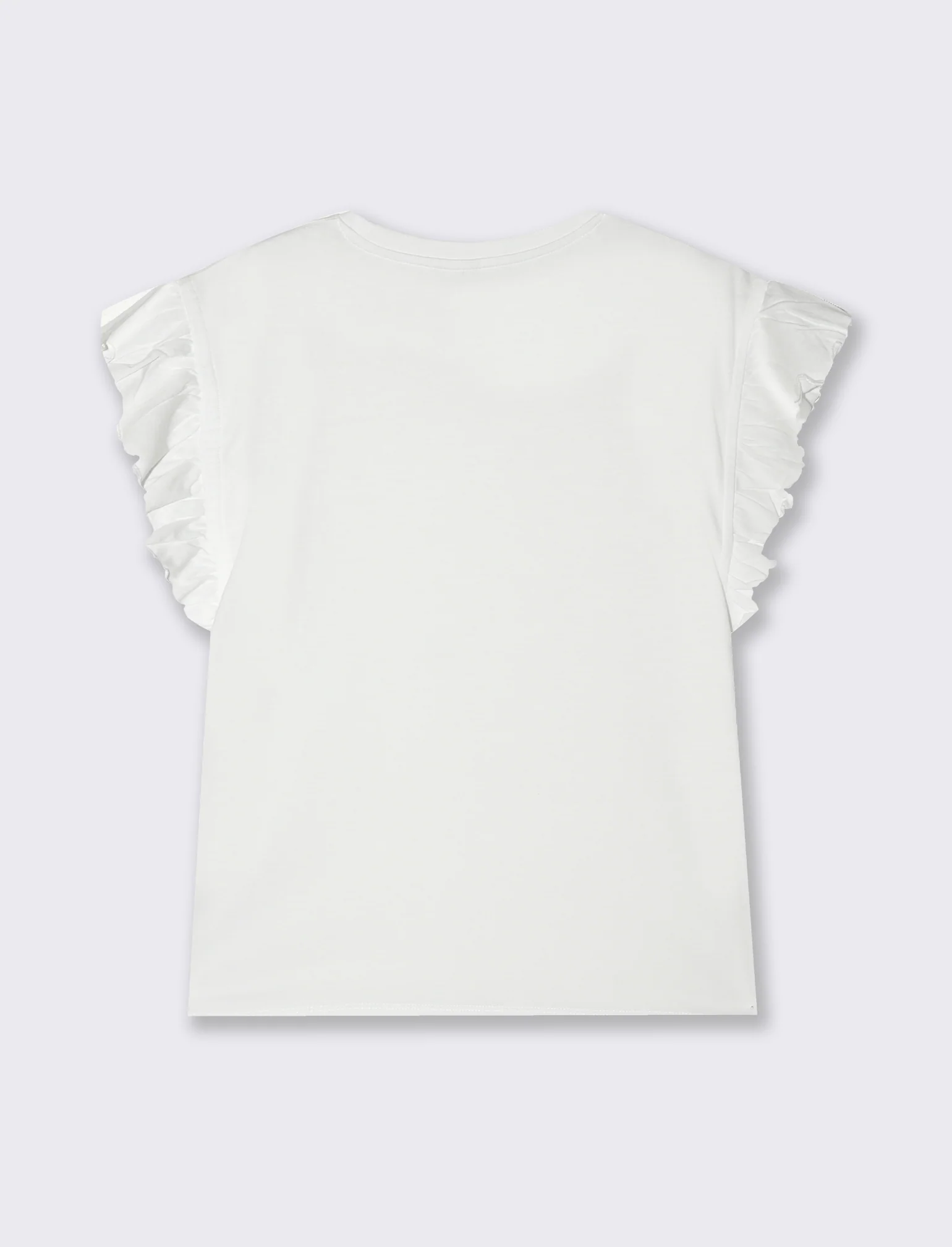 T-shirt con rouches da donna - Bianco - Image 5