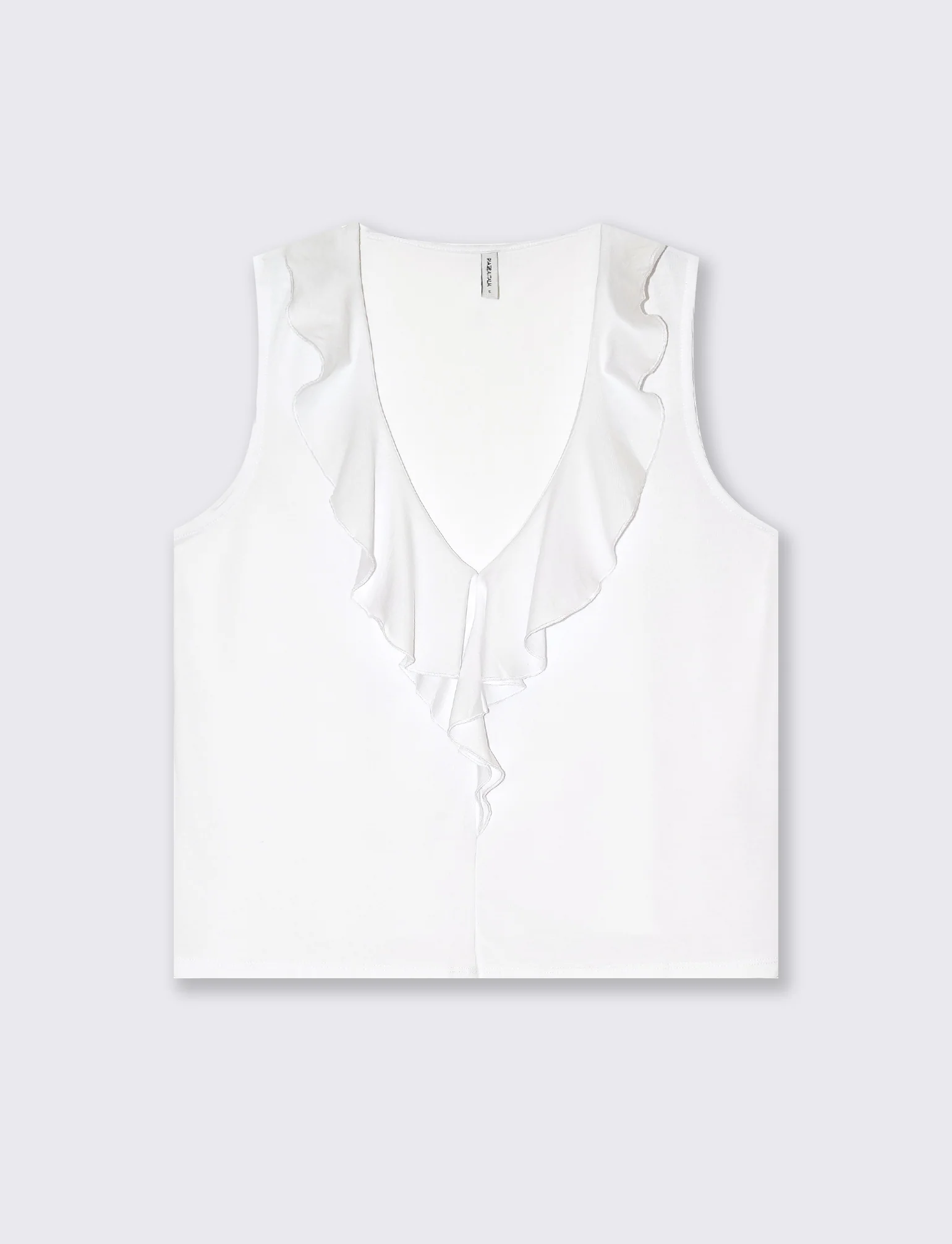 T-shirt con rouches da donna - Bianco - Image 4