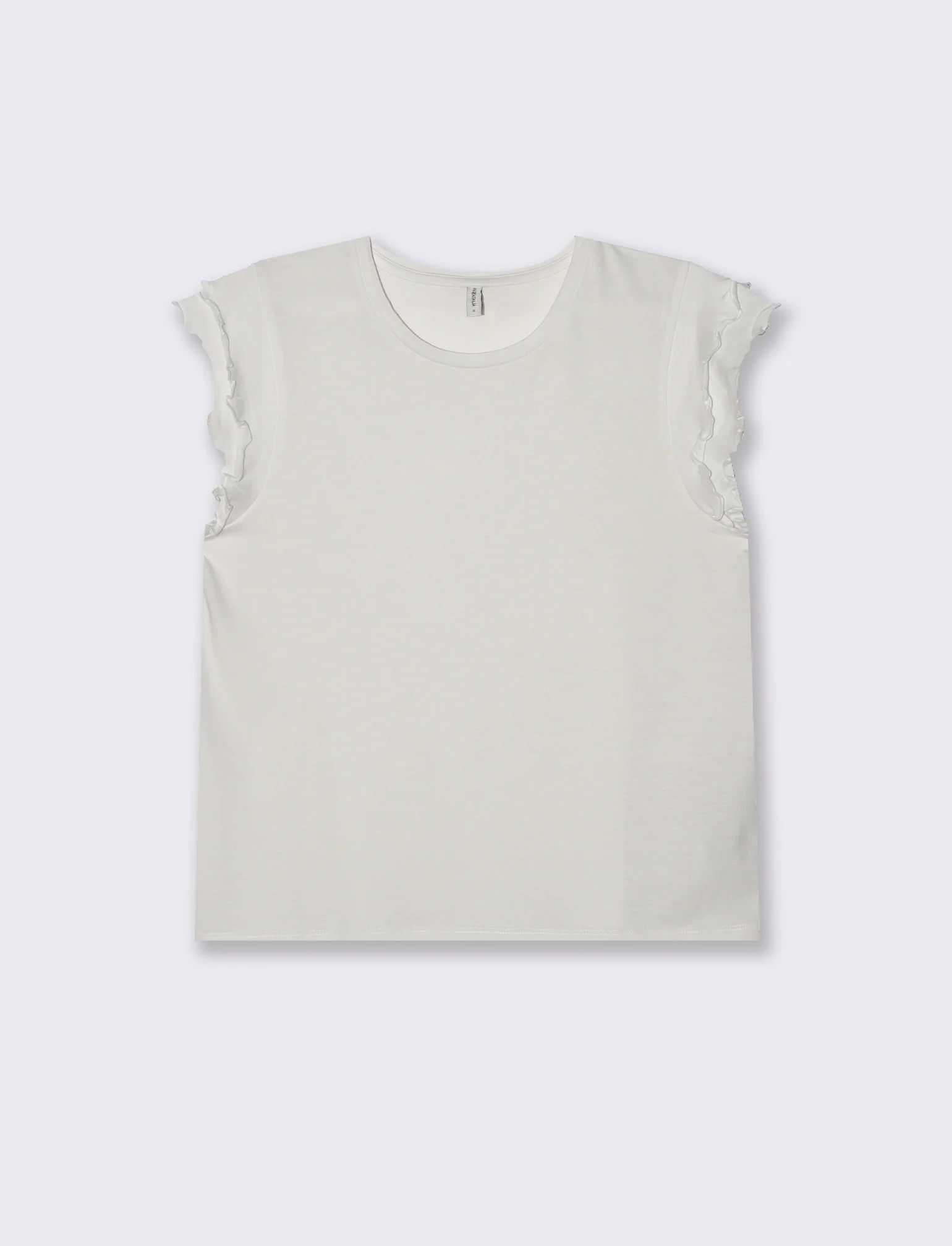 T-shirt con rouches da donna - Bianco