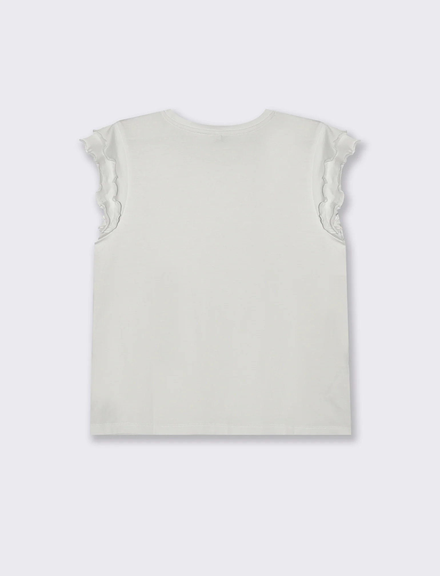T-shirt con rouches da donna - Bianco - Image 2