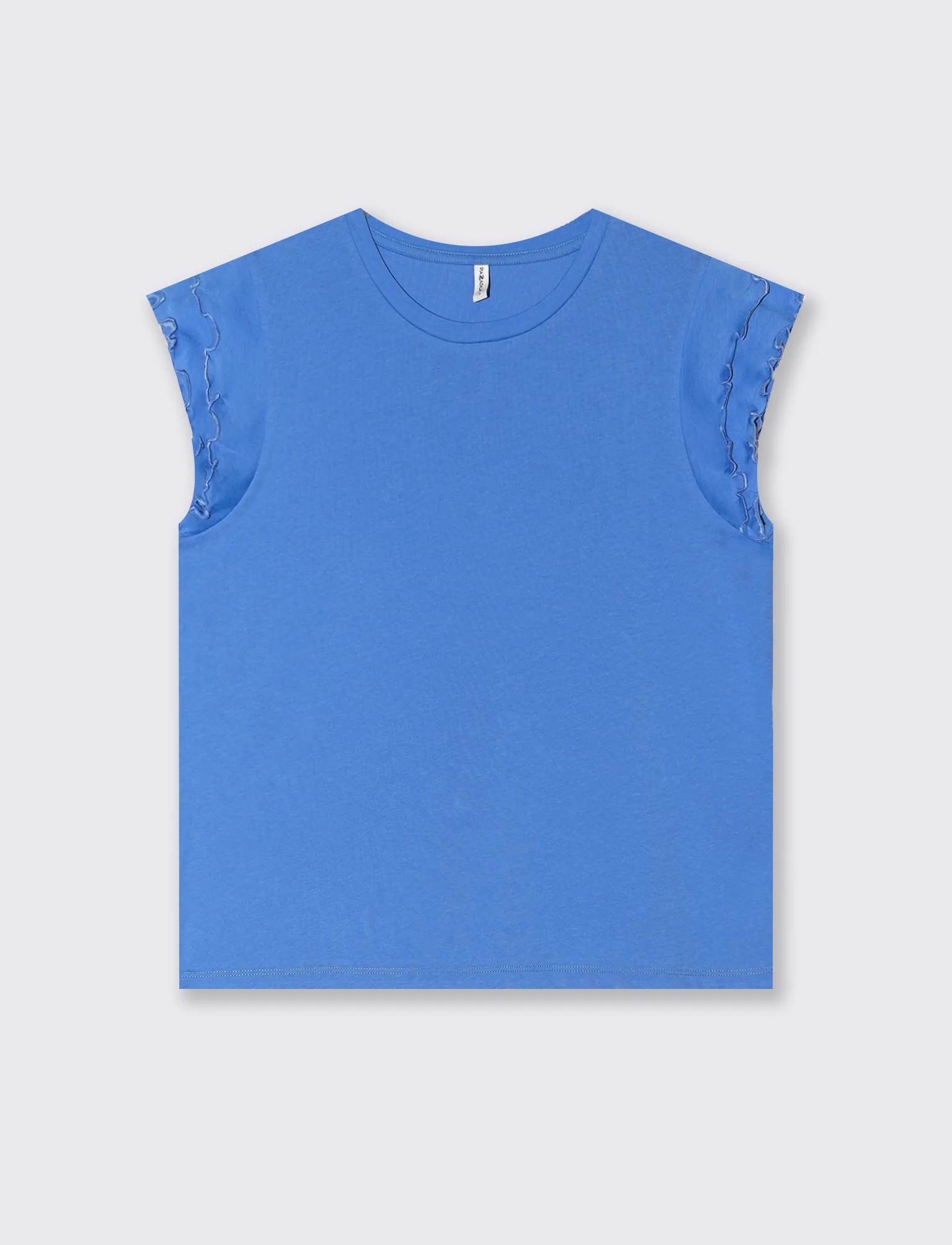 T-shirt con rouches da donna - Bluette - Image 4