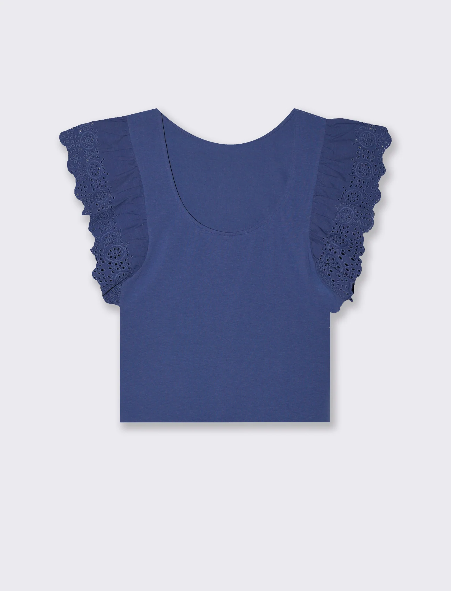 T-shirt con rouches da donna - Mirtillo - Image 2