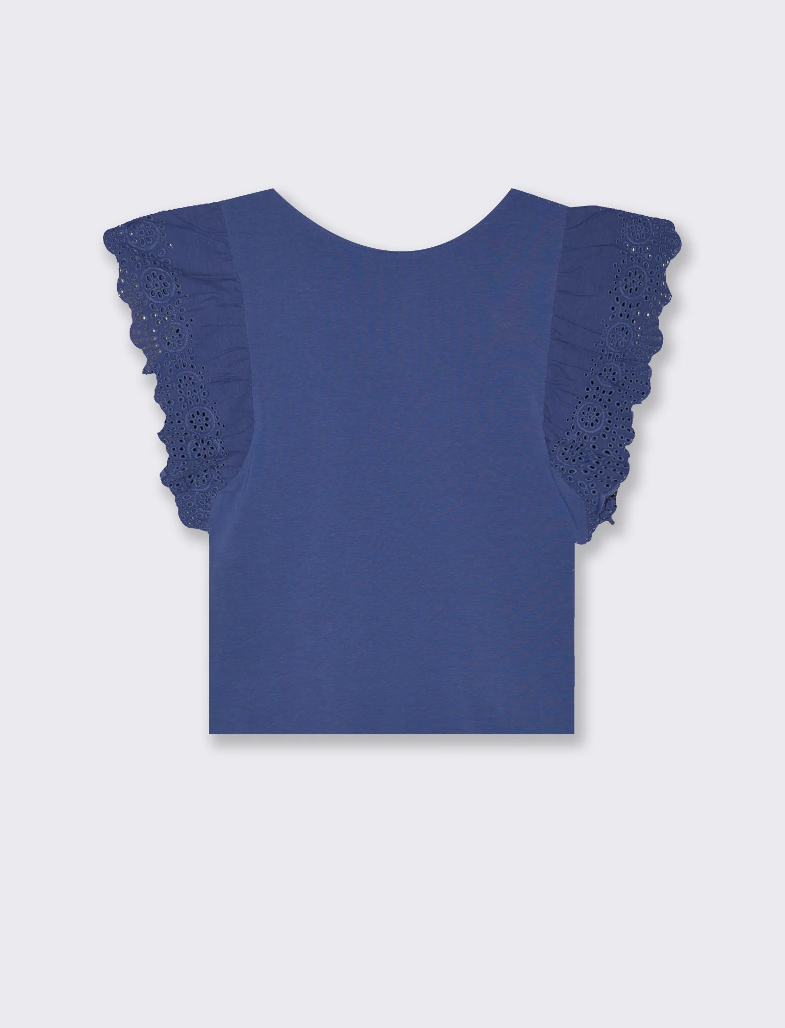 T-shirt con rouches da donna - Mirtillo - Image 4