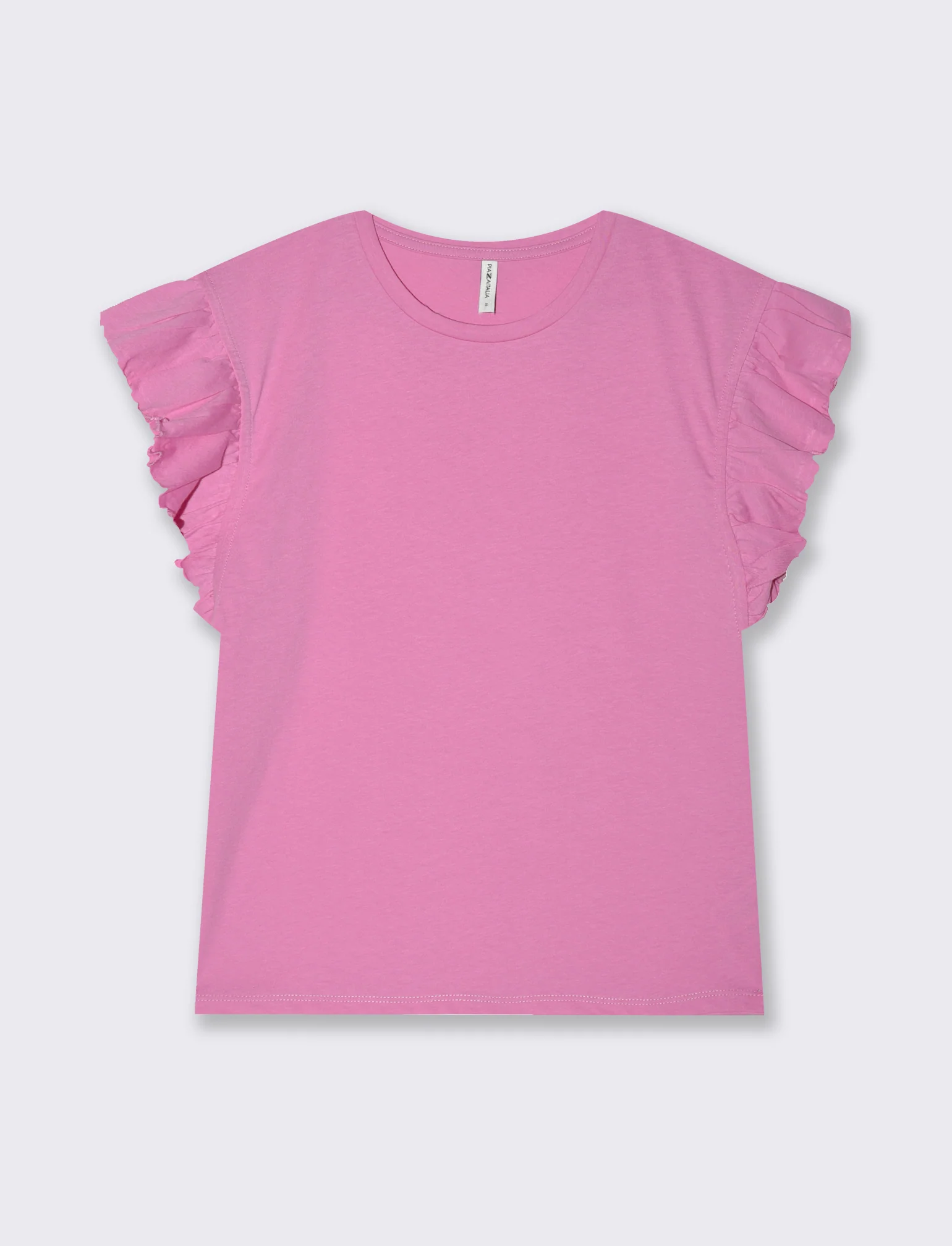 T-shirt con rouches da donna - Rosa