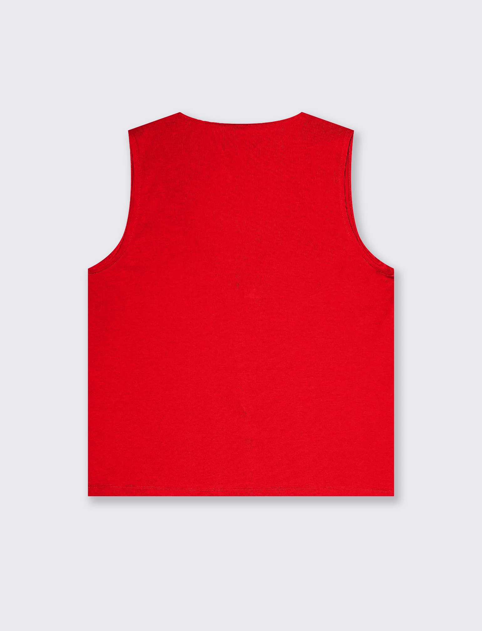 T-shirt con rouches da donna - Rosso scarlatto - Image 2