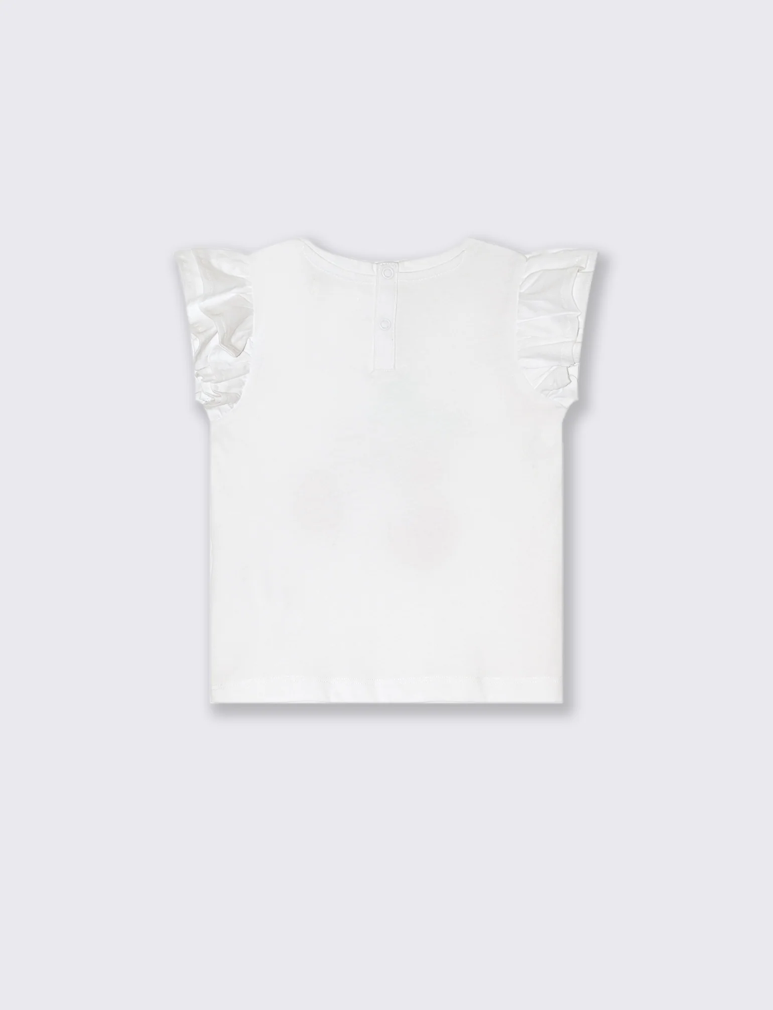 T-shirt con rouches. da neonata - Bianco - Image 4