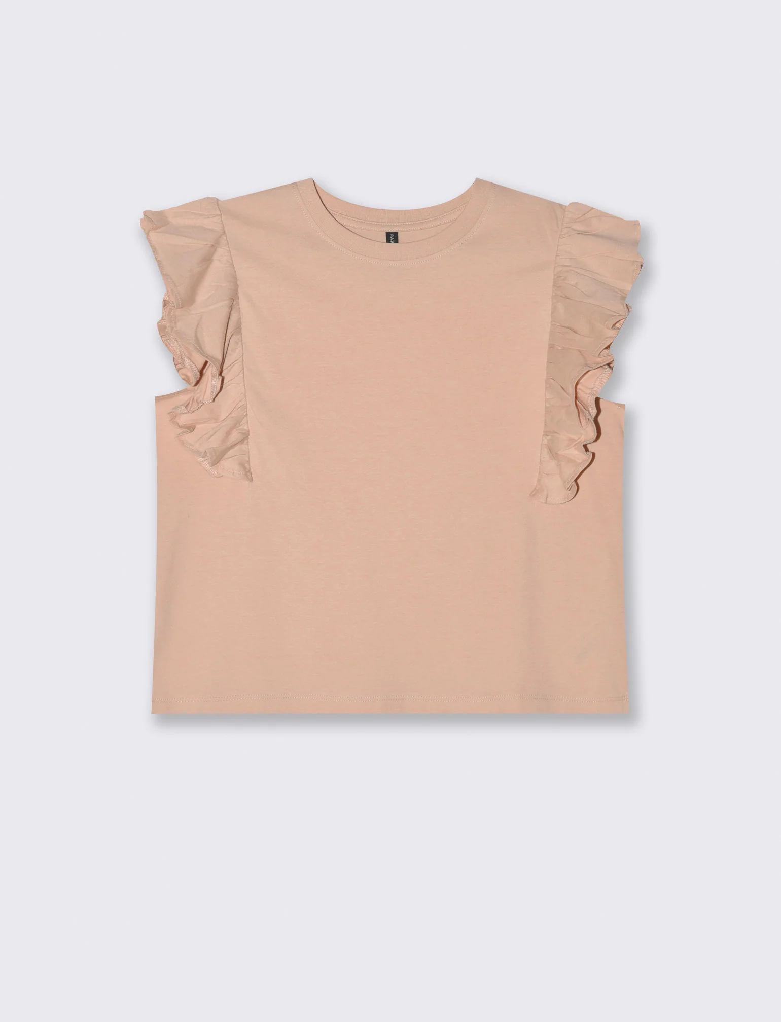 T-SHIRT CON ROUCHES - Rosa chiaro - Image 2