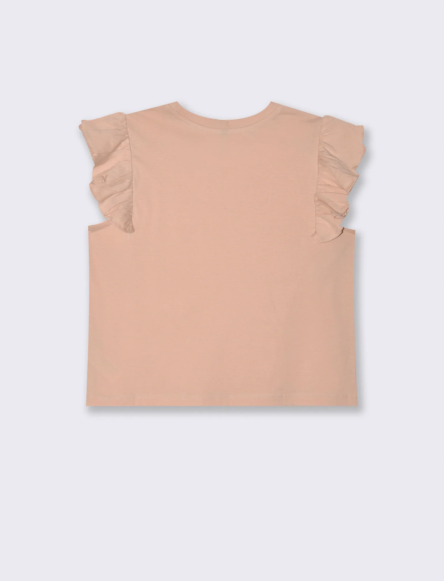 T-SHIRT CON ROUCHES - Rosa chiaro - Image 3