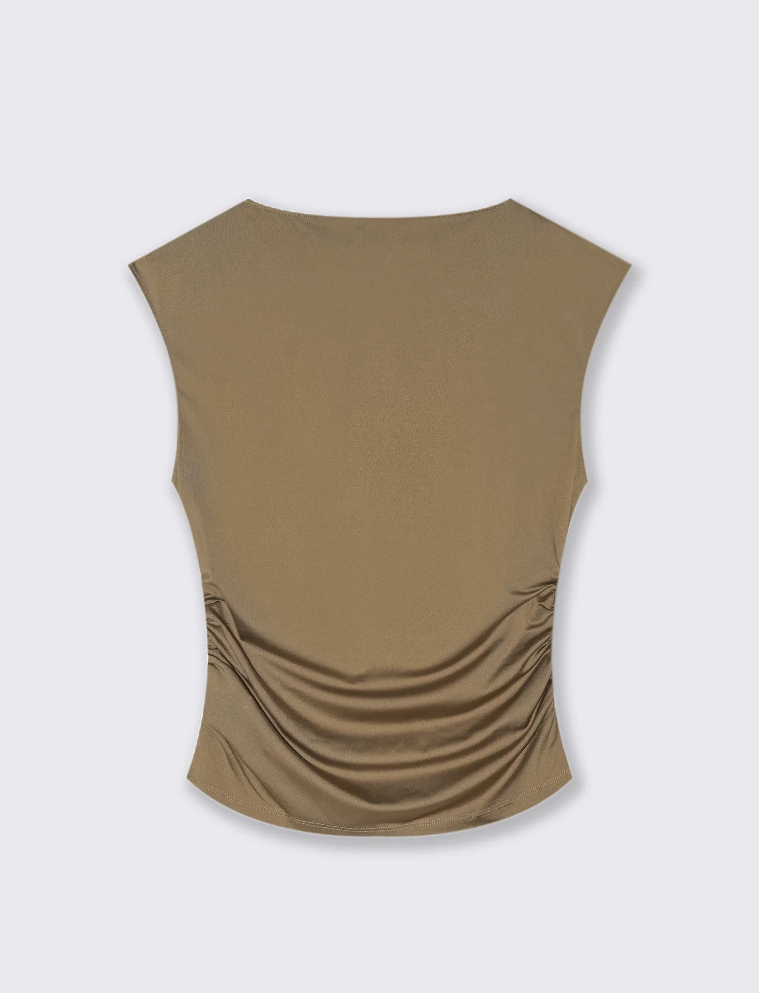 T-SHIRT CON SCOLLO A BARCA - Kaky 1 - Image 2