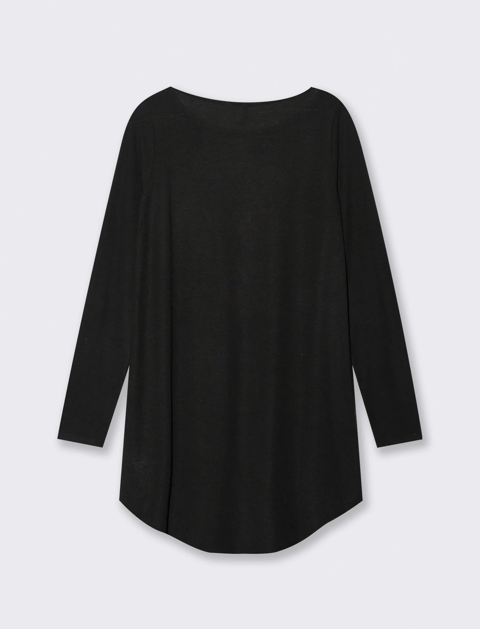 T-SHIRT CON SCOLLO A BARCA - Nero - Image 2
