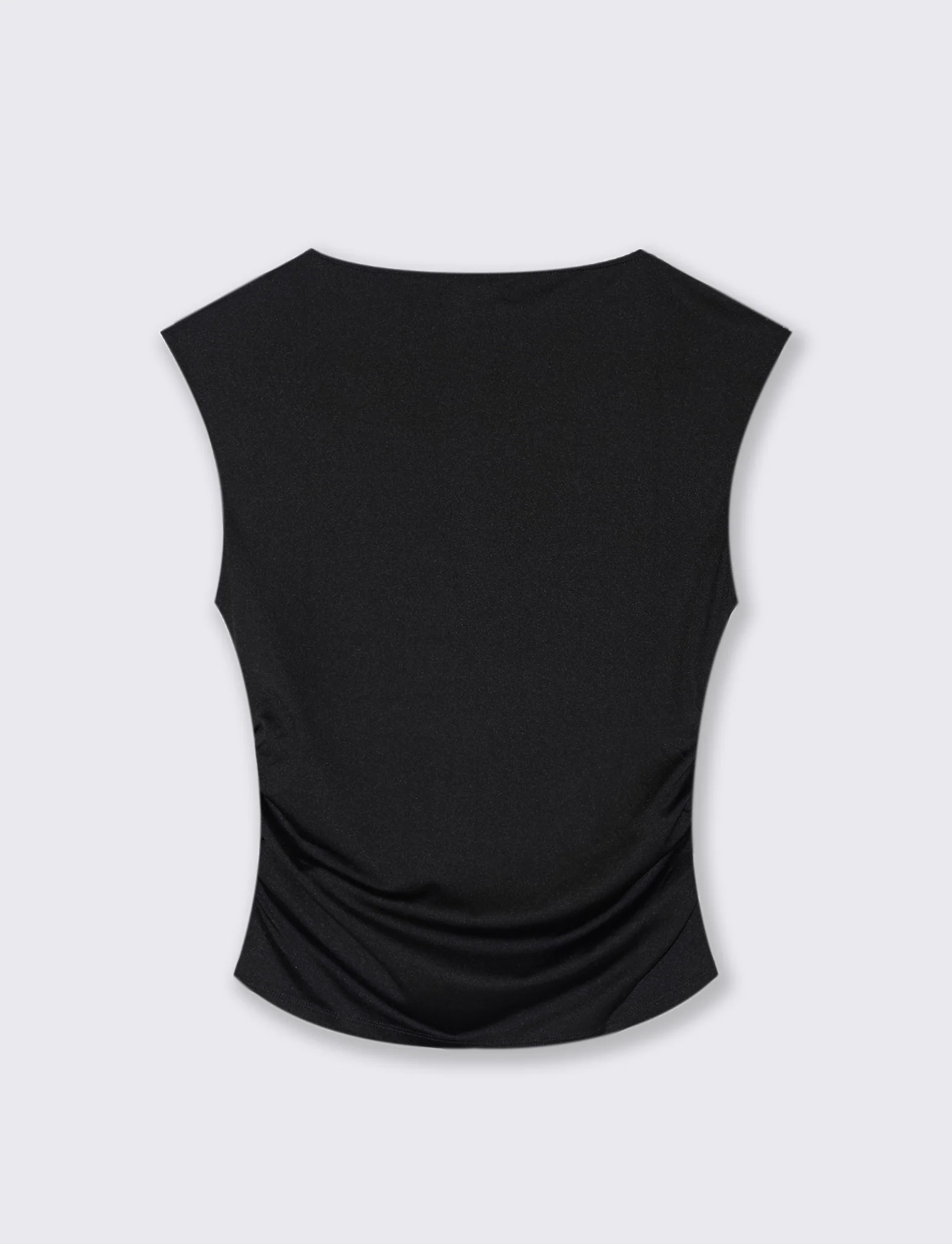 T-SHIRT CON SCOLLO A BARCA - Nero - Image 2