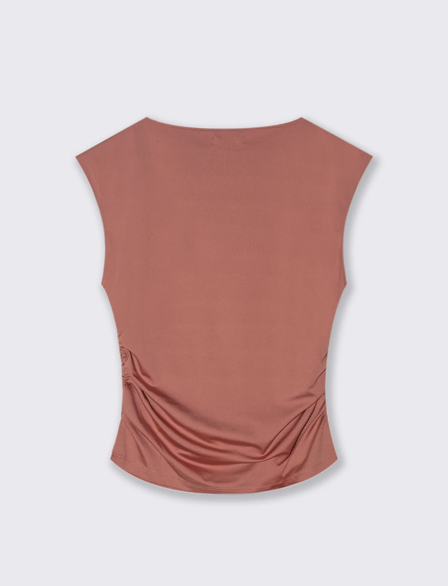 T-SHIRT CON SCOLLO A BARCA - Rosa polvere - Image 2