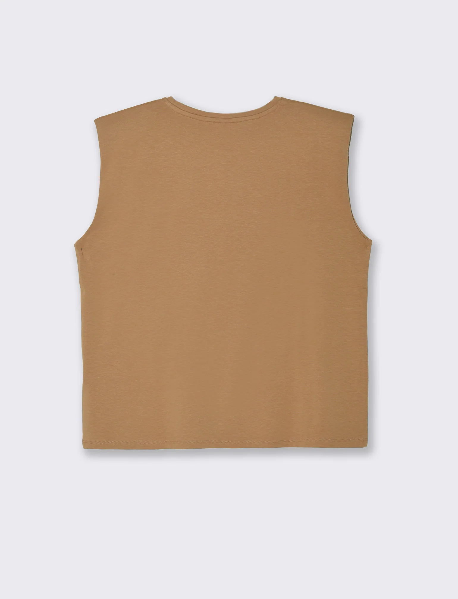 T-shirt con spalline da donna - Caramello - Image 2