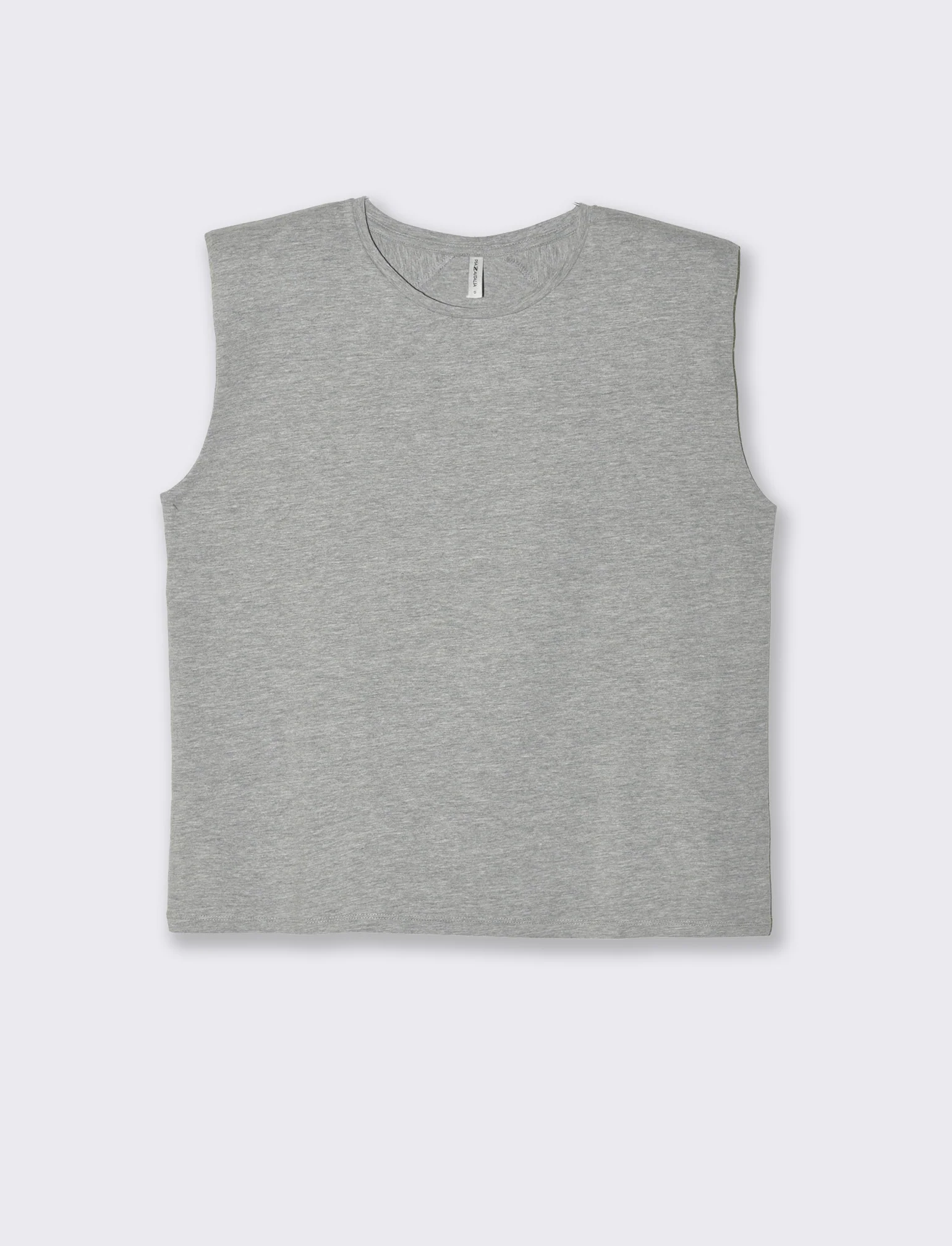 T-shirt con spalline da donna - Grigio mel.