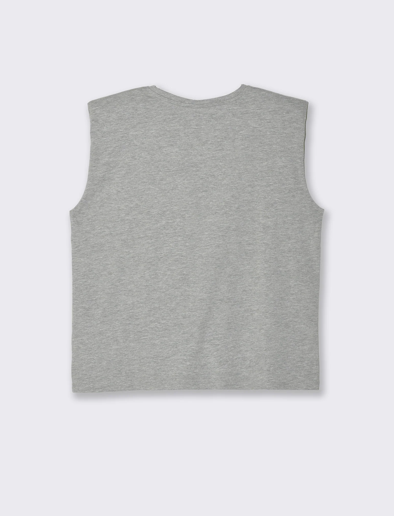 T-shirt con spalline da donna - Grigio mel. - Image 2