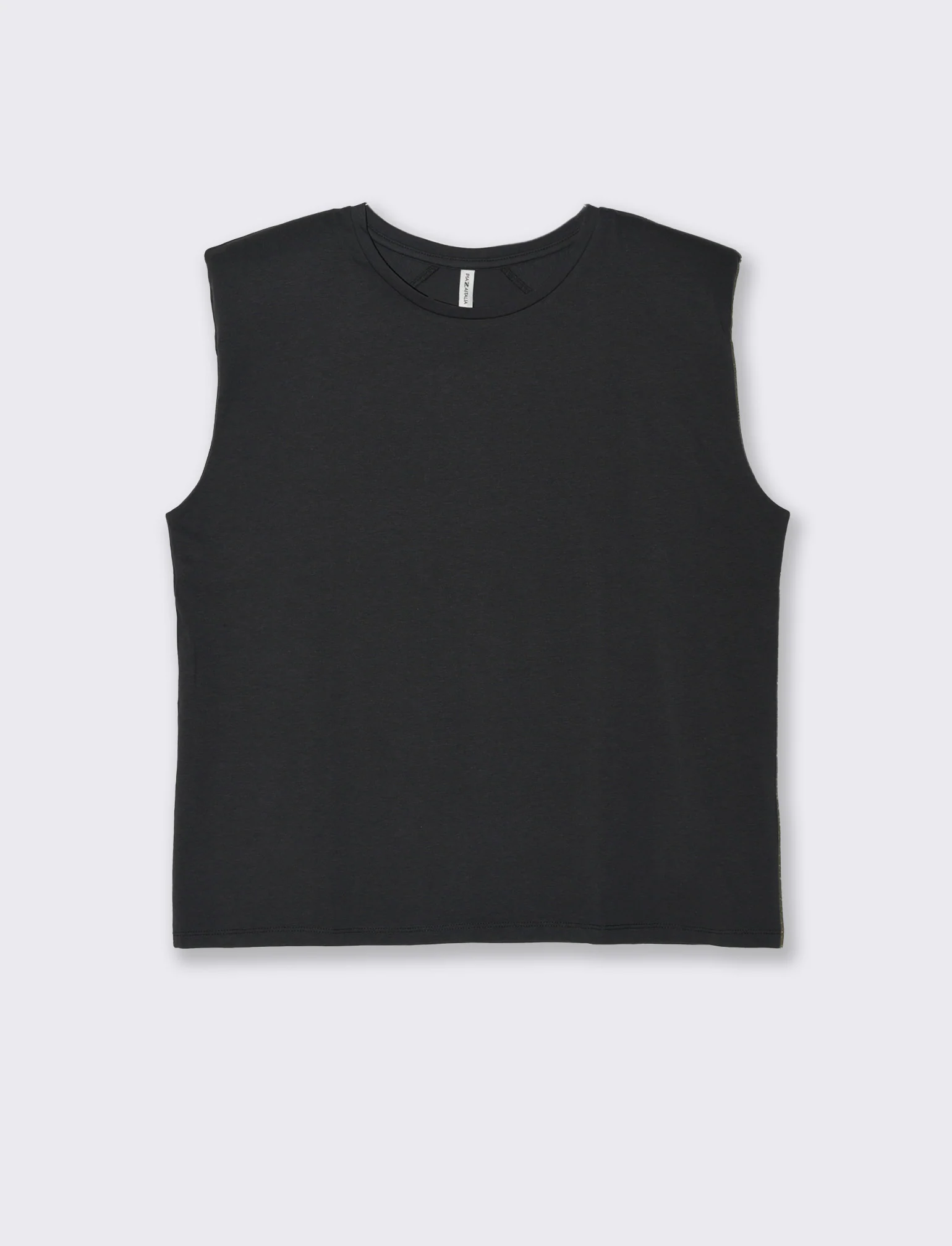 T-shirt con spalline da donna - Nero - Image 4