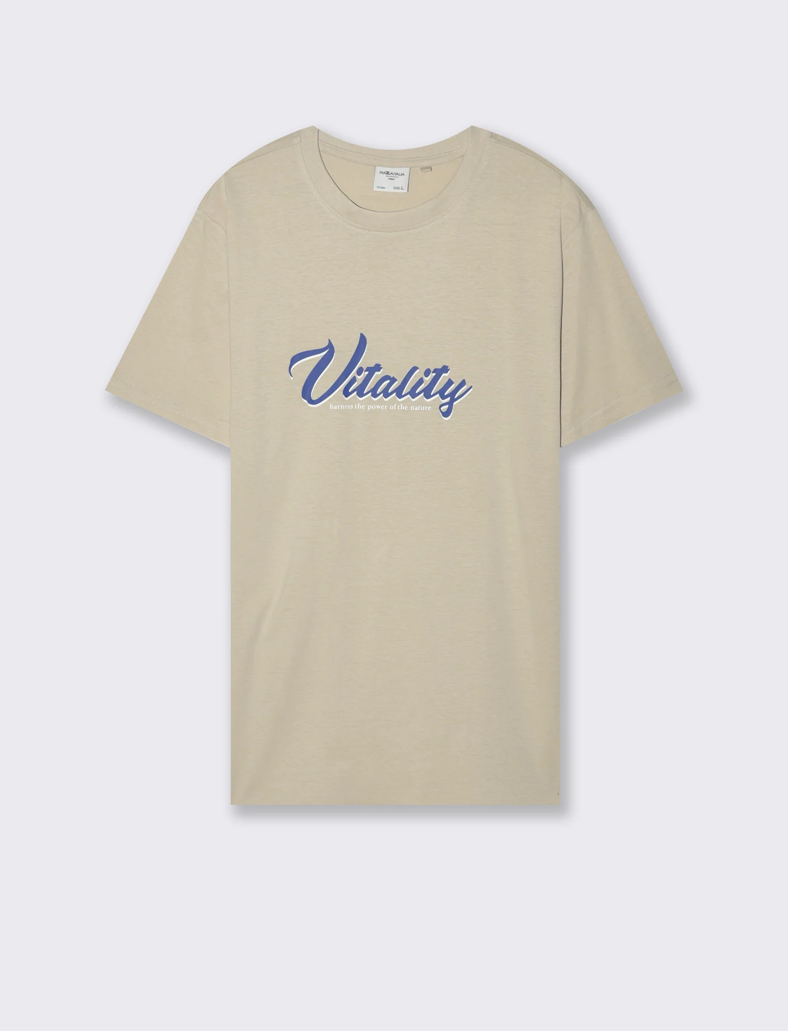 T-shirt con stampa avanti ed indietro da uomo - Grigio ghiaccio