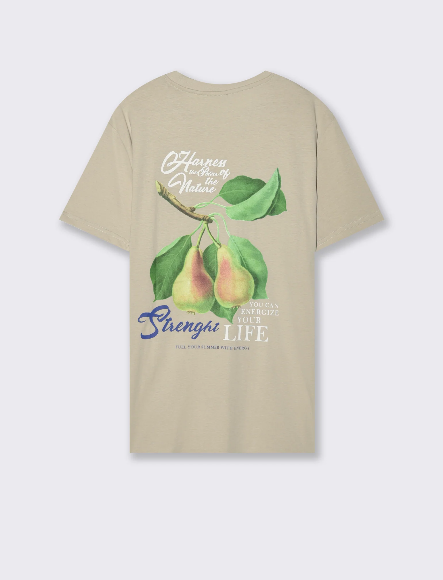 T-shirt con stampa avanti ed indietro da uomo - Grigio ghiaccio - Image 2
