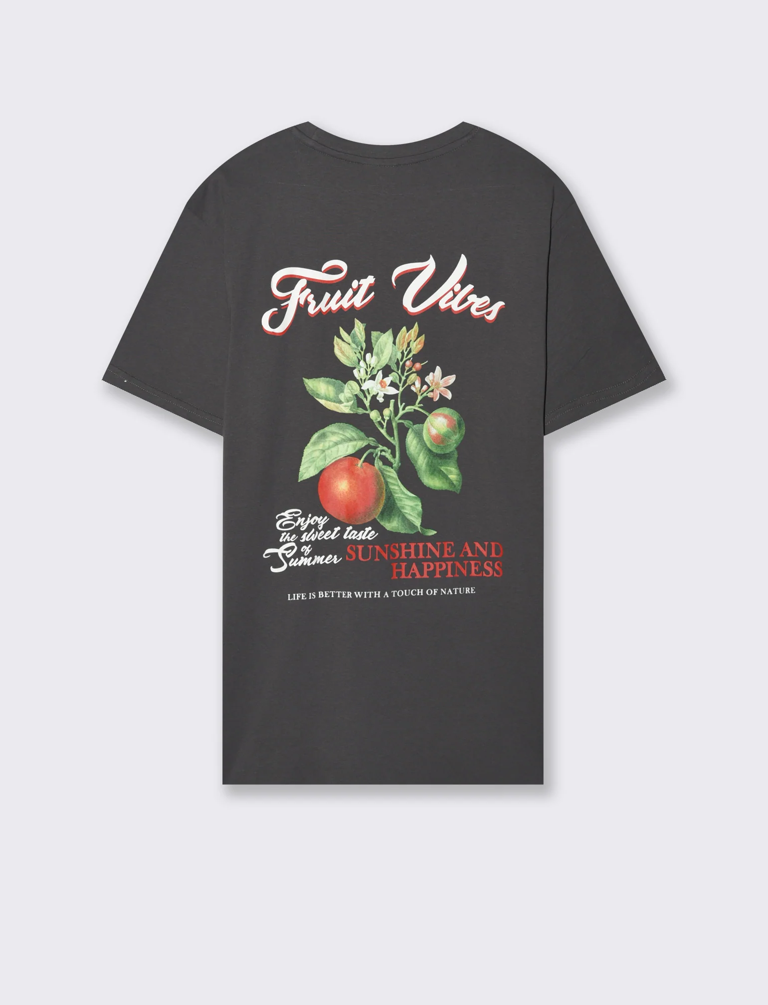 T-shirt con stampa avanti ed indietro da uomo - Grigio piombo - Image 2