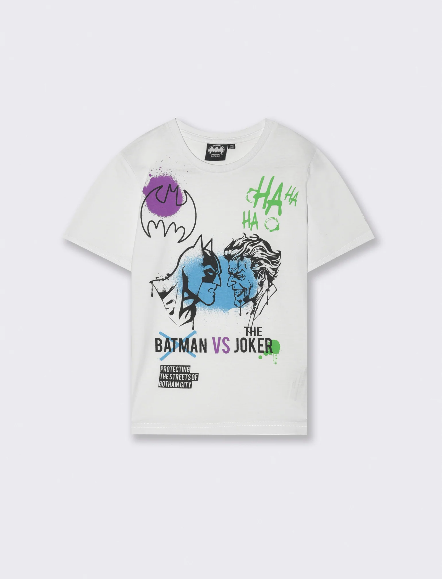 T-shirt con stampa Batman da bambino - Bianco