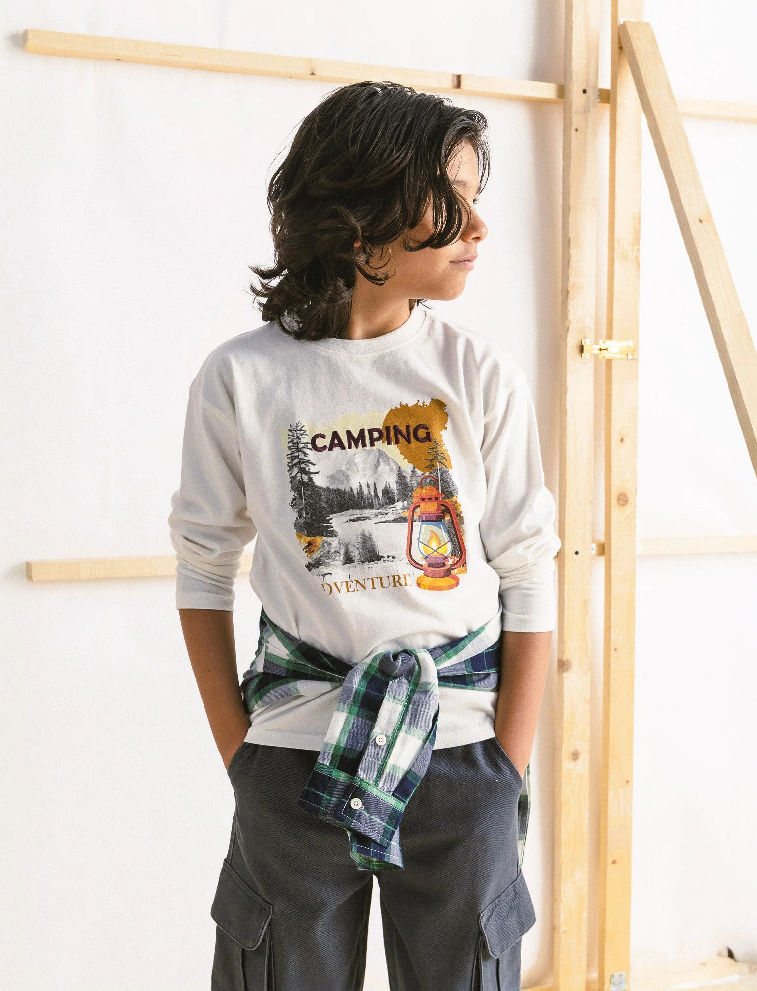 T-shirt con stampa - Bianco latte - Image 2