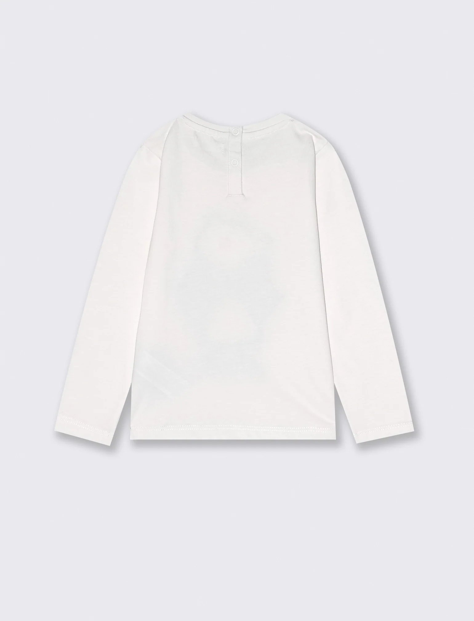 T shirt con stampa brillante - Bianco panna - Image 3