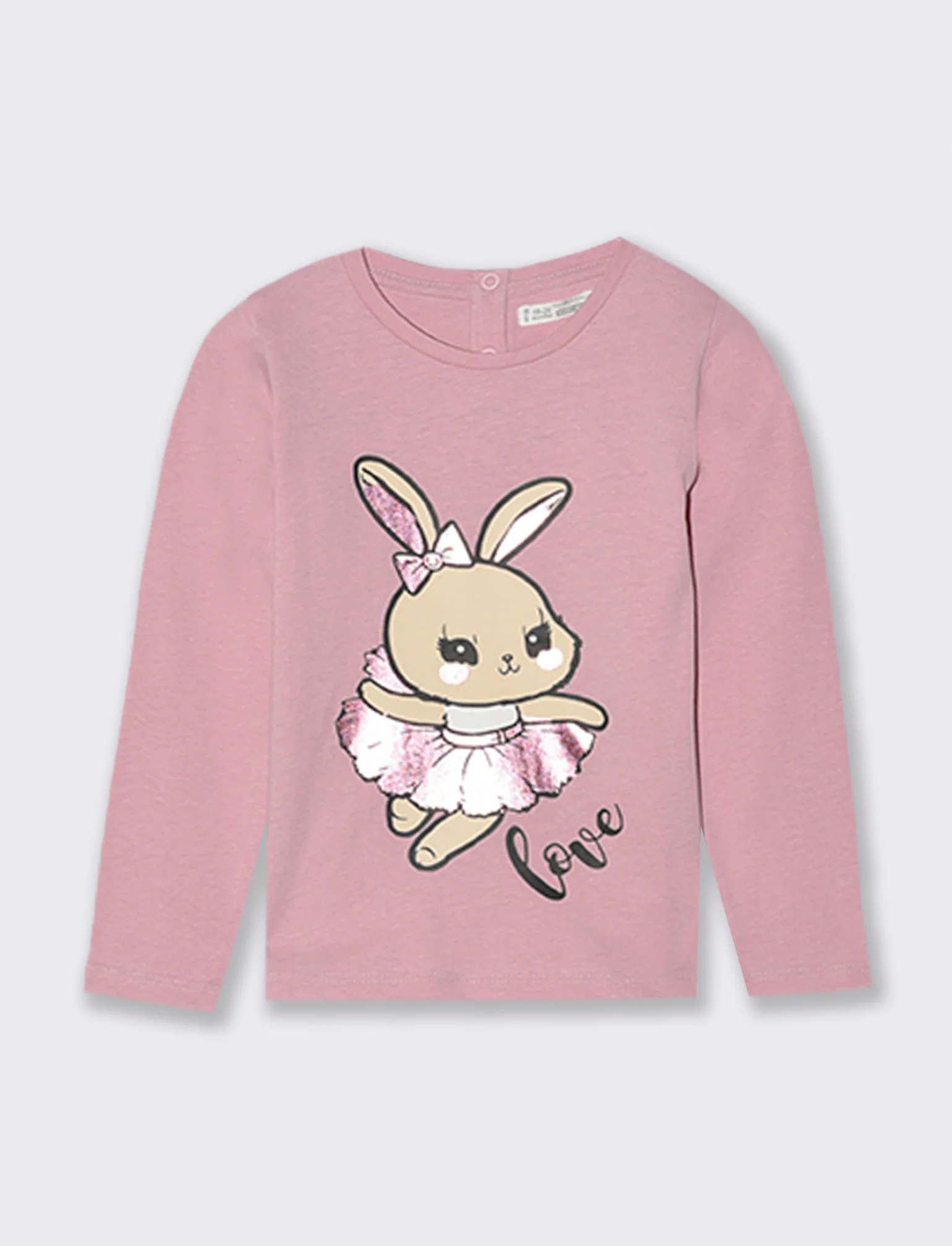 T shirt con stampa brillante - Rosa - Image 2