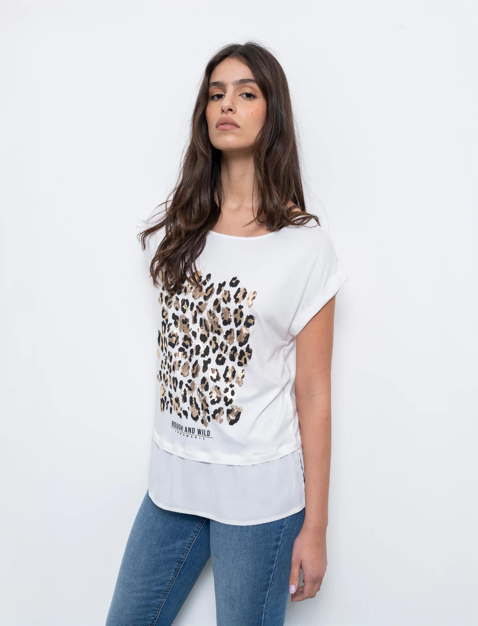 T-shirt con stampa da donna - Bianco latte - Image 3