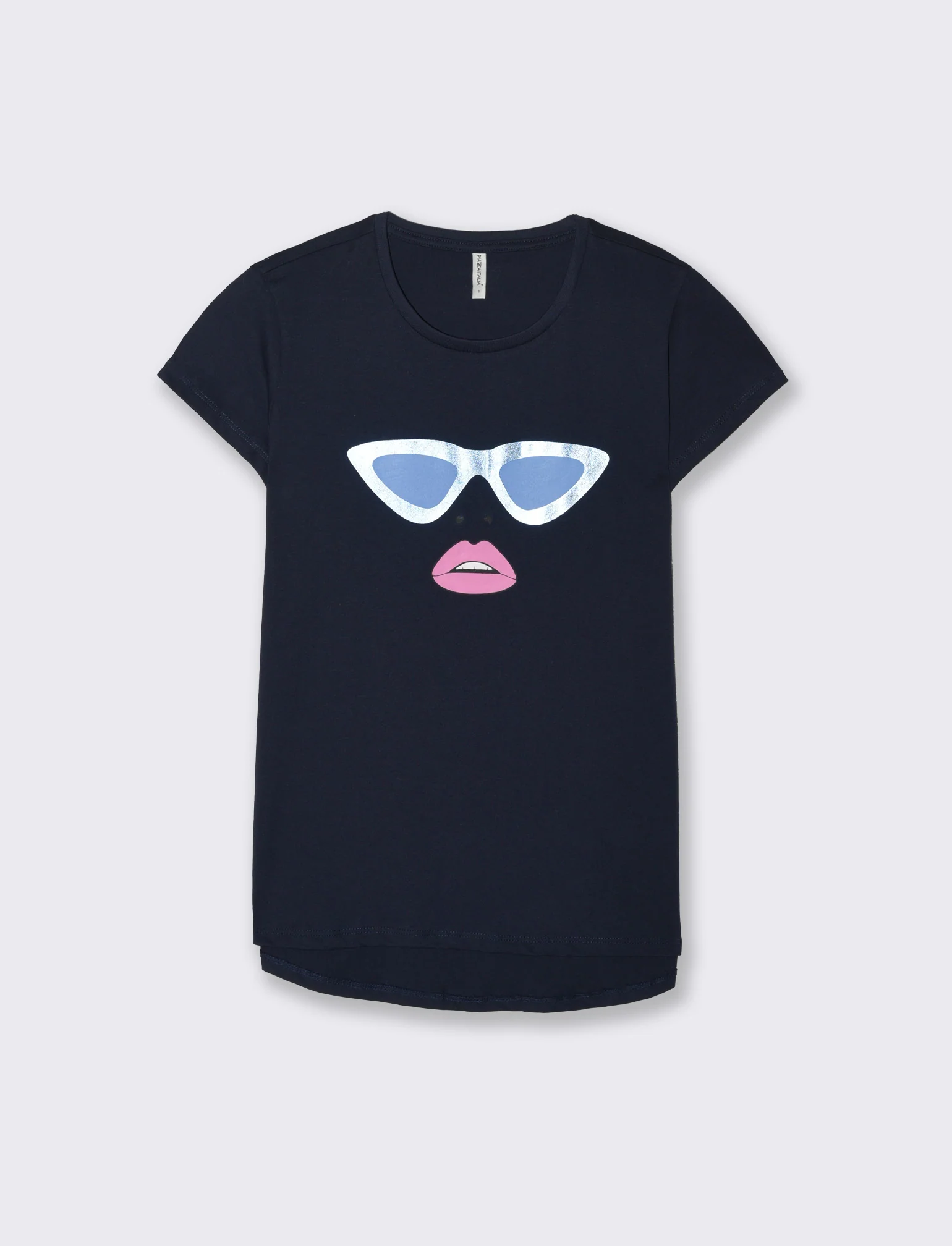 T-shirt con stampa da donna - Blu - Image 4