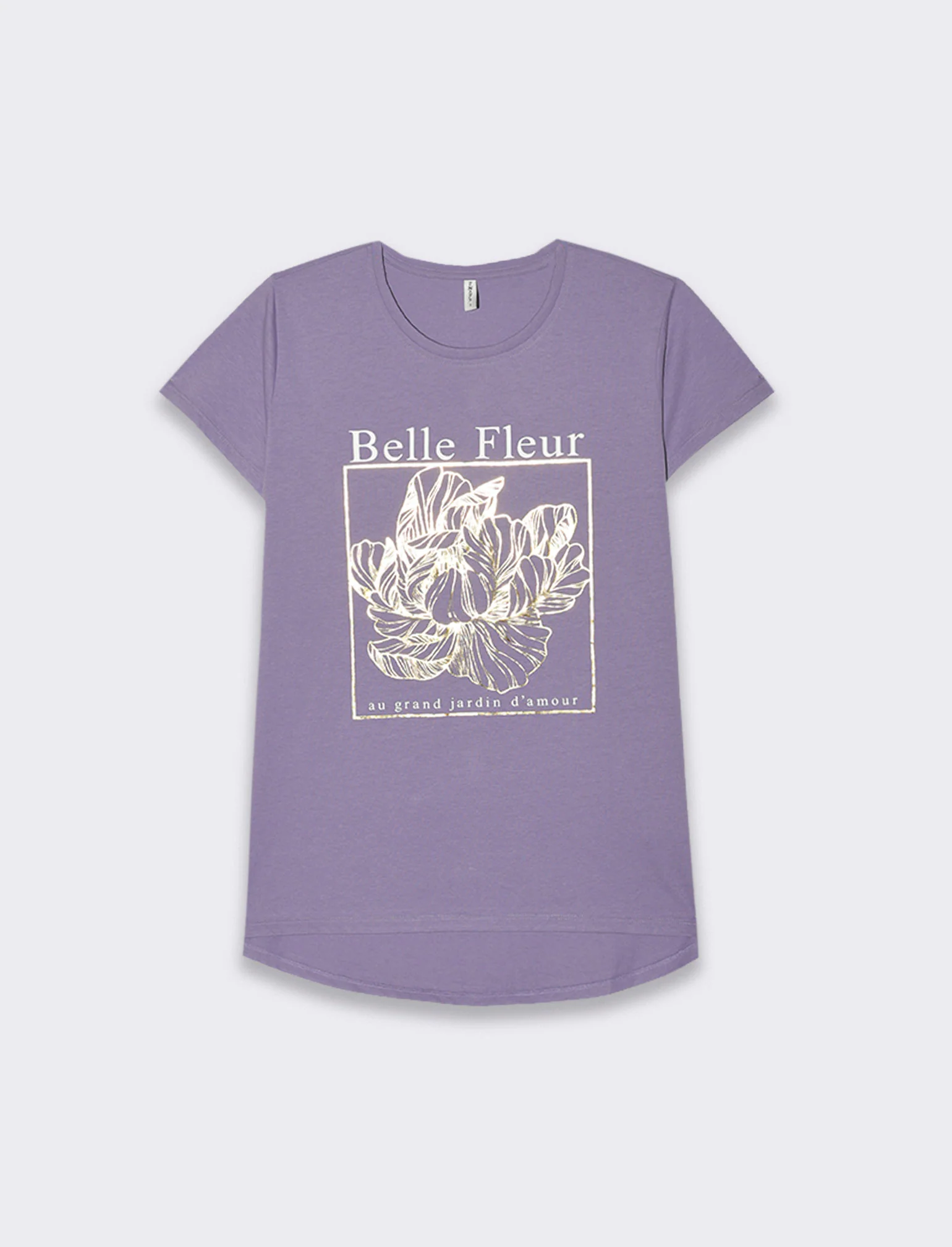 T-shirt con stampa da donna - Lilla pervinca - Image 4