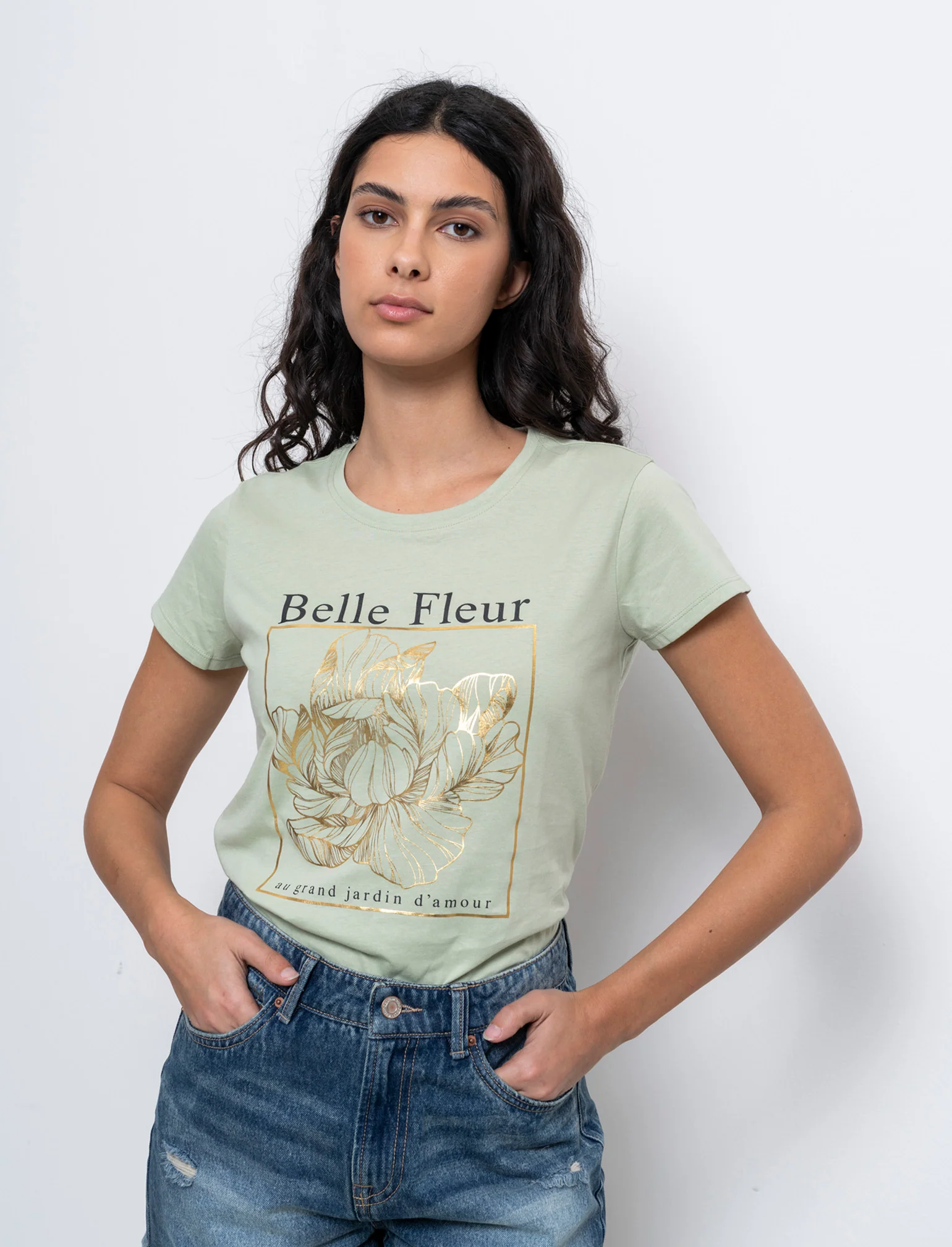 T-shirt con stampa da donna - Verdino - Image 3