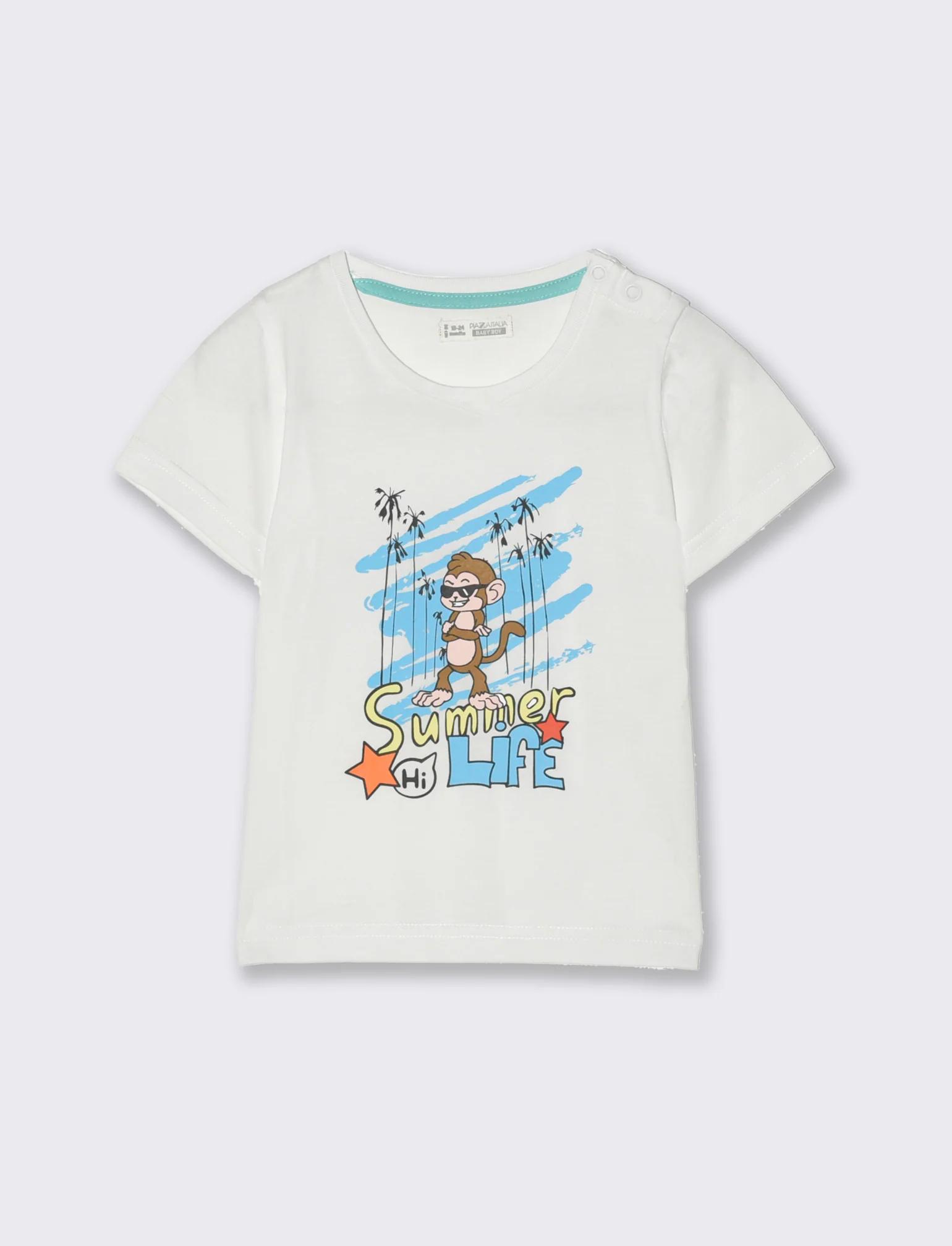 T shirt con stampa da neonato - Bianco