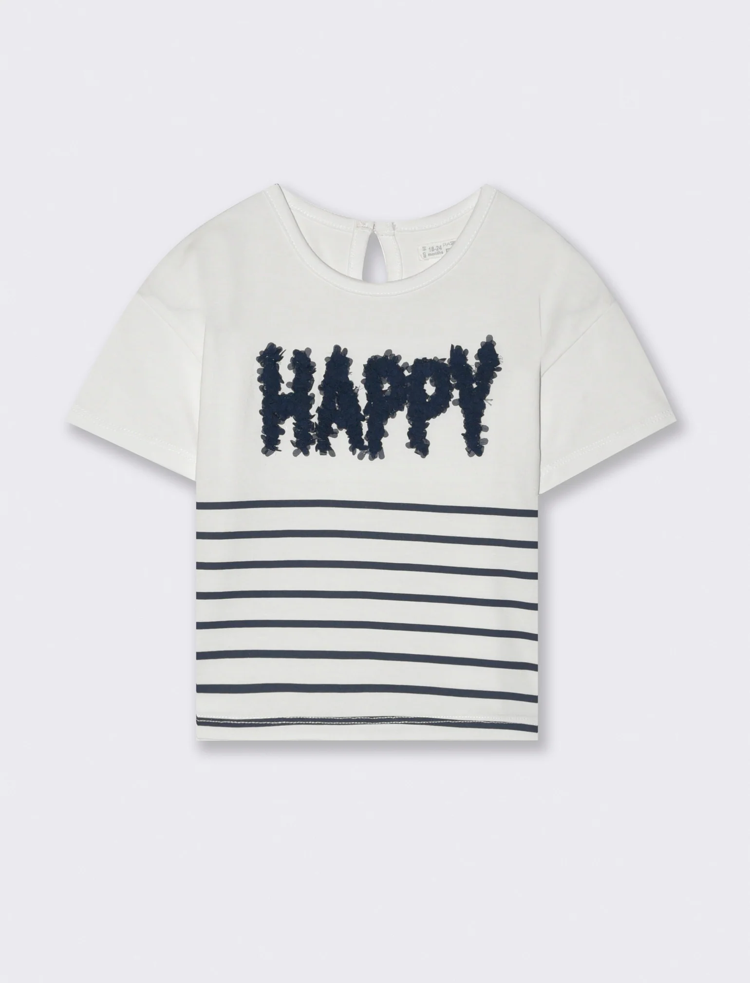 T-shirt con stampa e applicazioni da neonata - Bianco