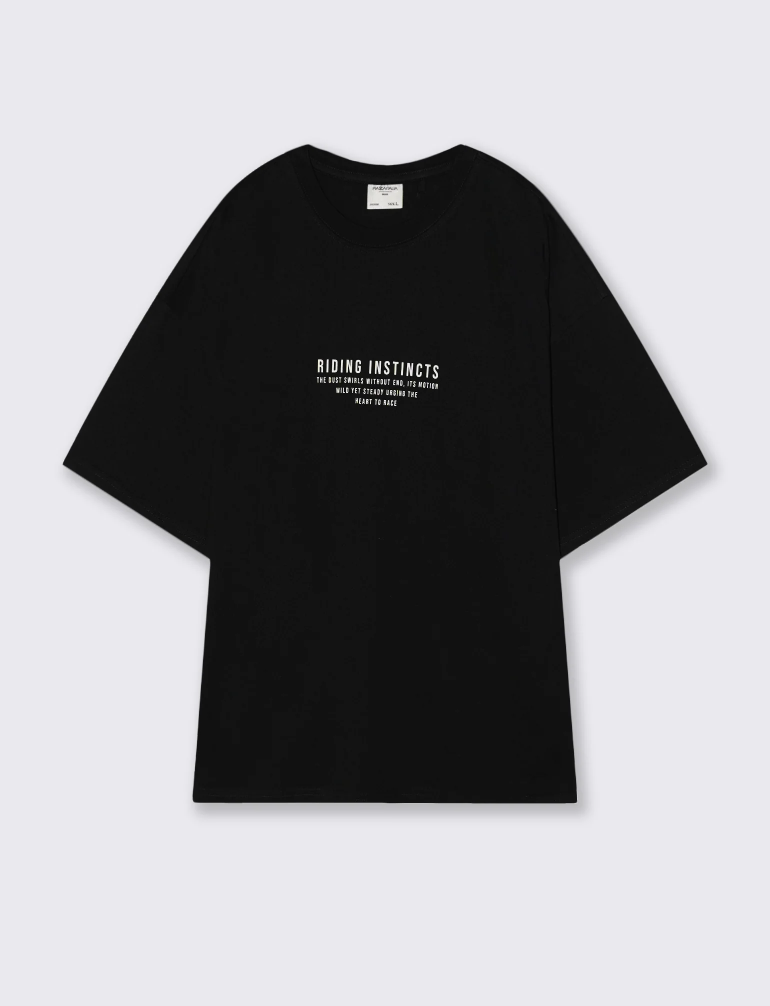 T-shirt con stampa e applicazioni uniche - Nero