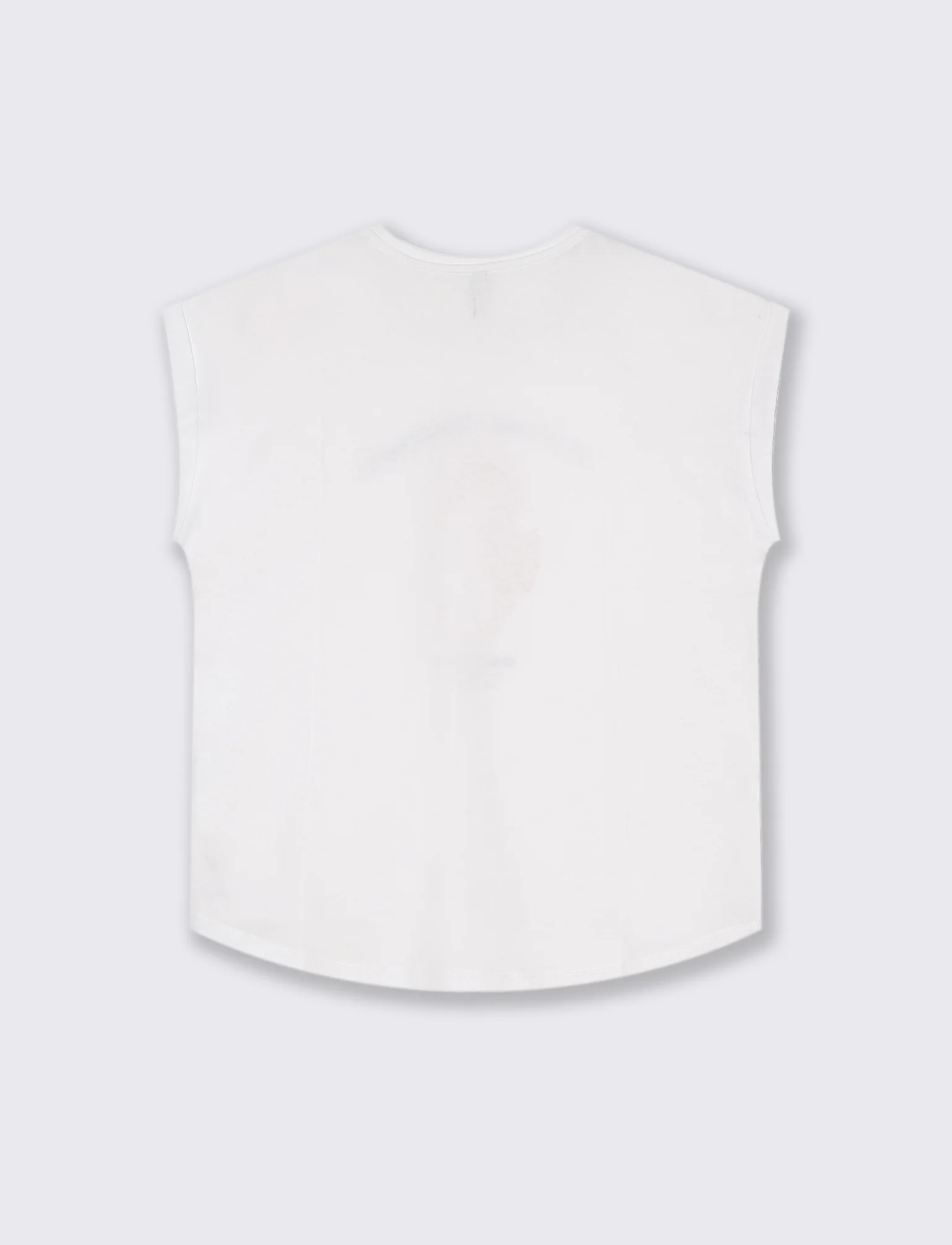 T-shirt con stampa e perline da donna - Bianco - Image 2