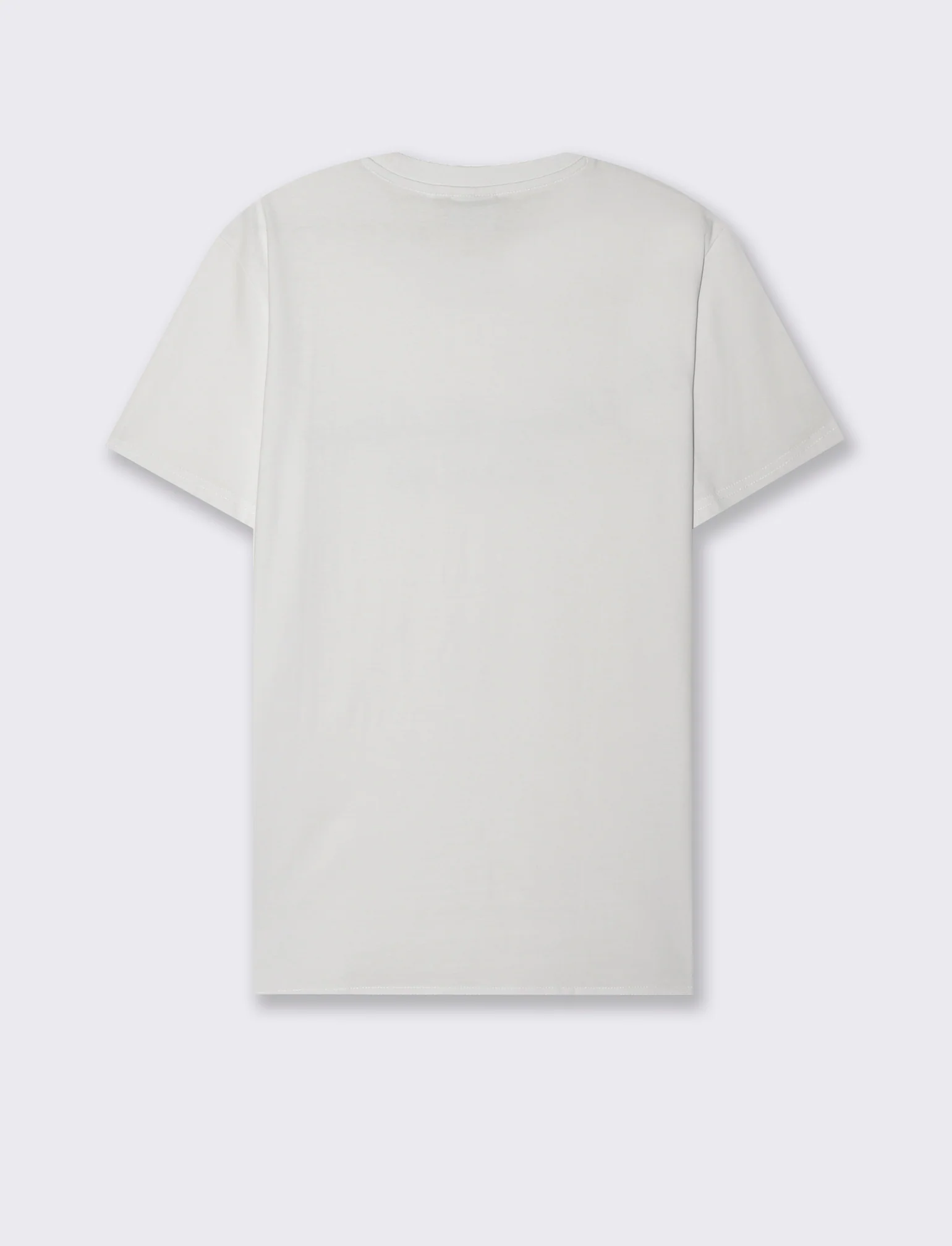 T-shirt con stampa effetto ricamo da uomo - Bianco