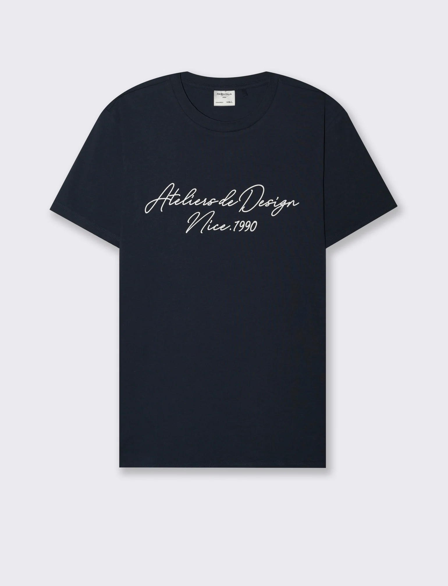 T-shirt con stampa effetto ricamo da uomo - Blu - Image 4