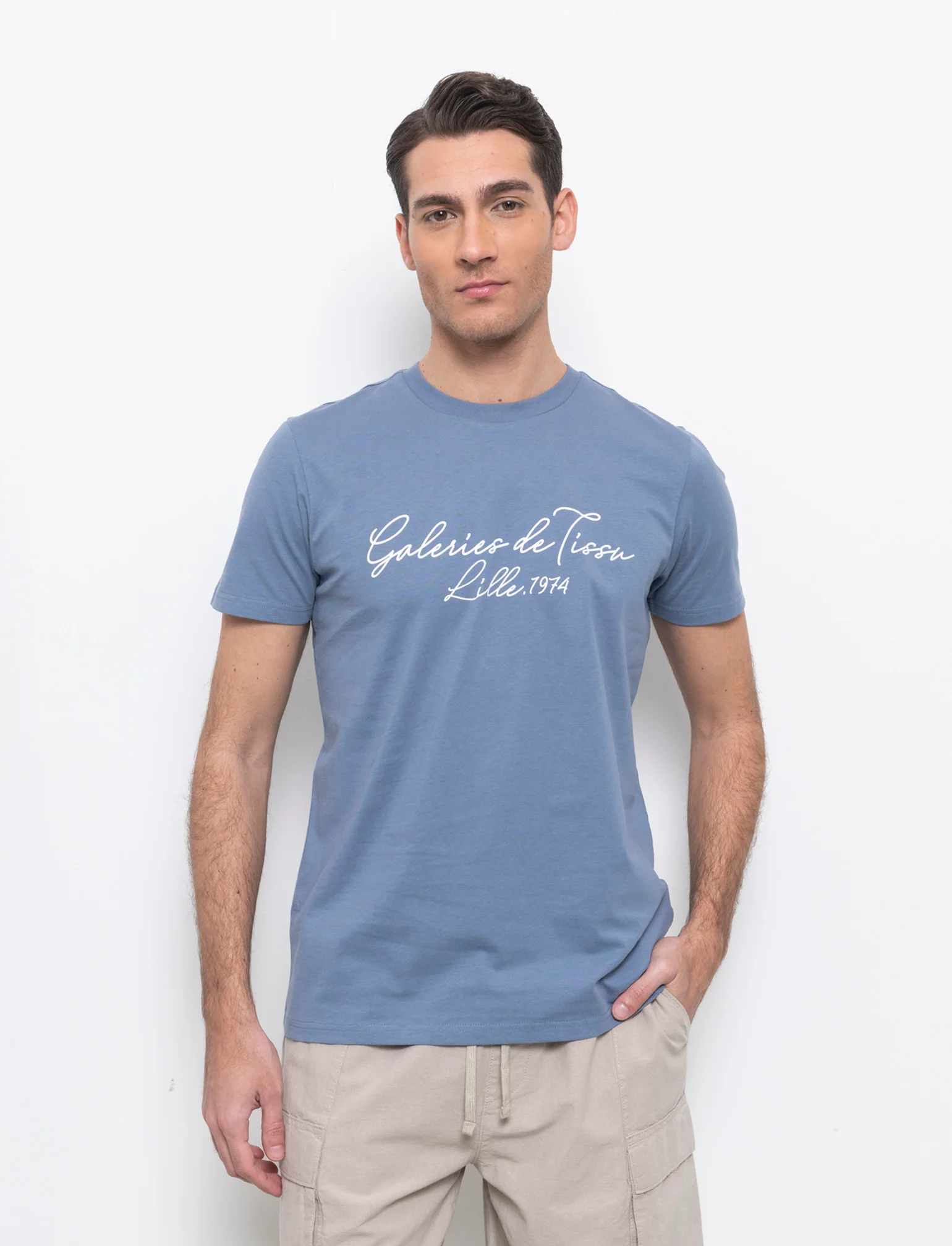 T-shirt con stampa effetto ricamo da uomo - CARTA DA ZUCCHERO - Image 3