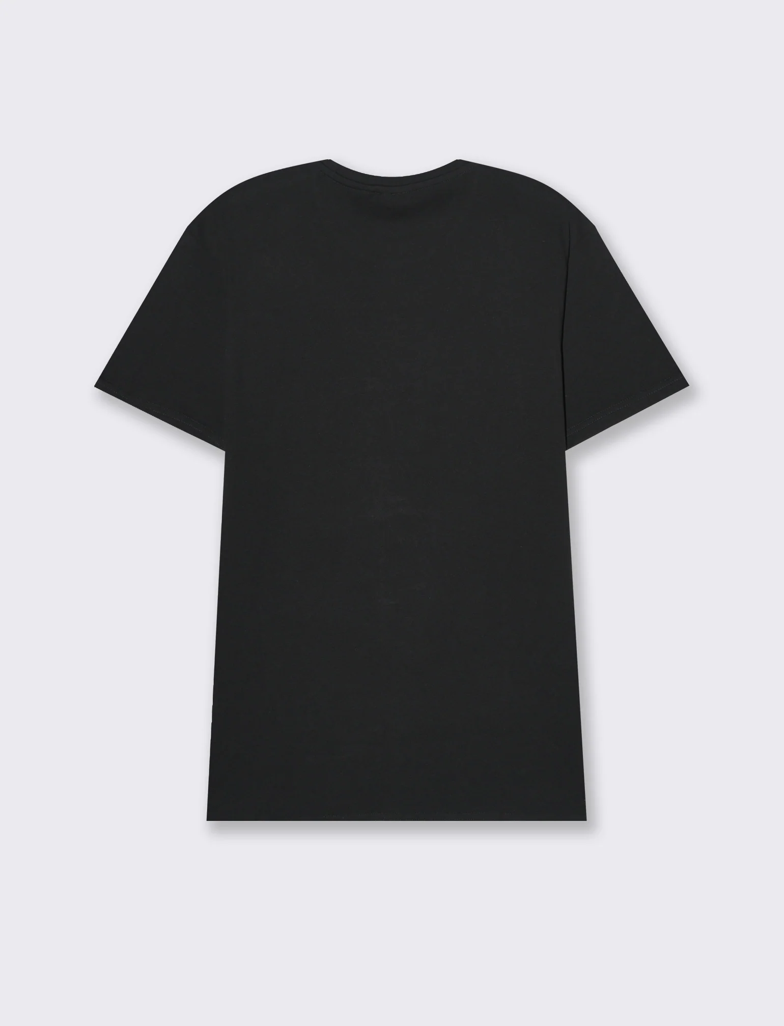 T-shirt con stampa effetto ricamo da uomo - Nero - Image 2
